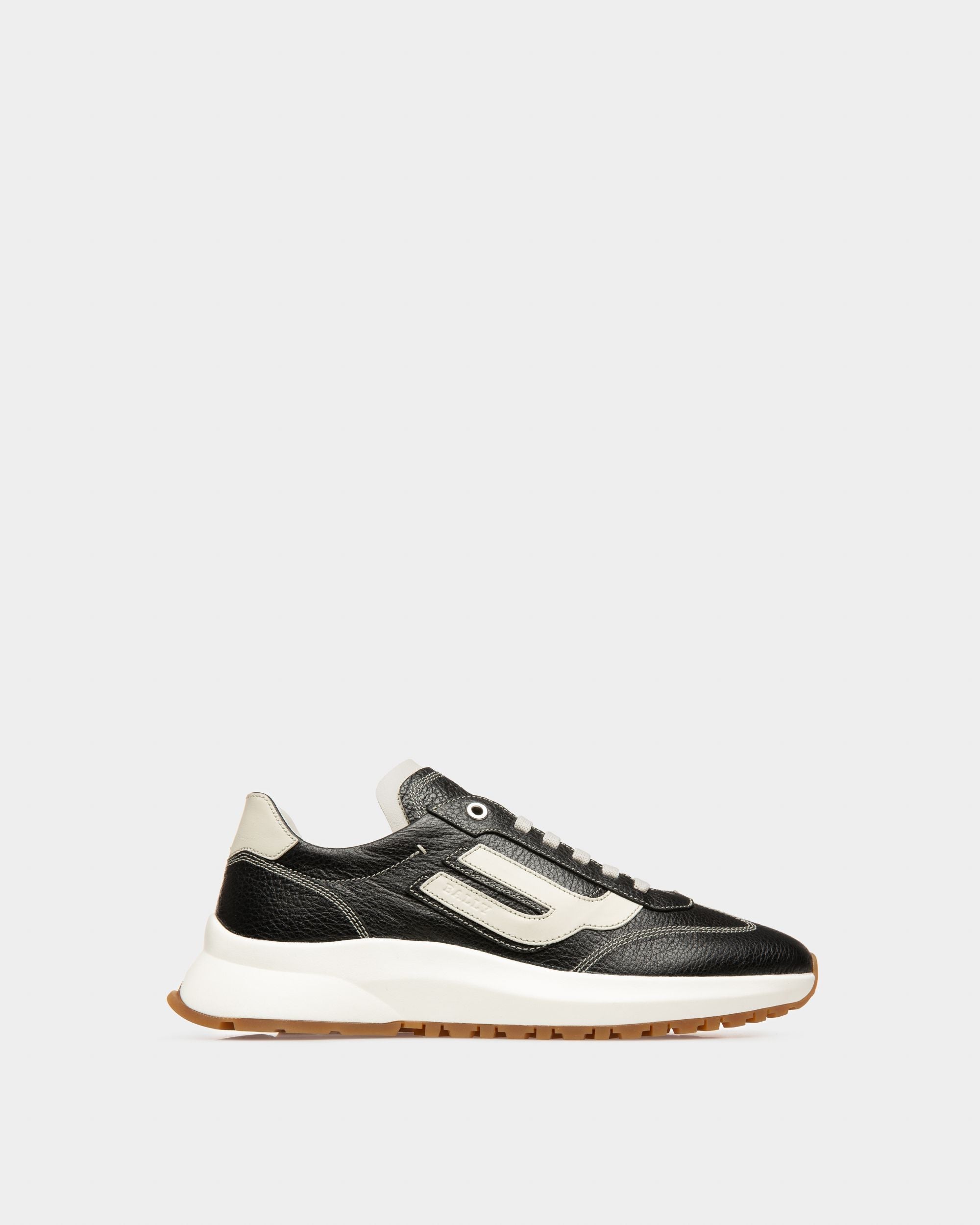 Bally Global - Demyl Sneakers In Black And Dusty White Leather - Multicolor