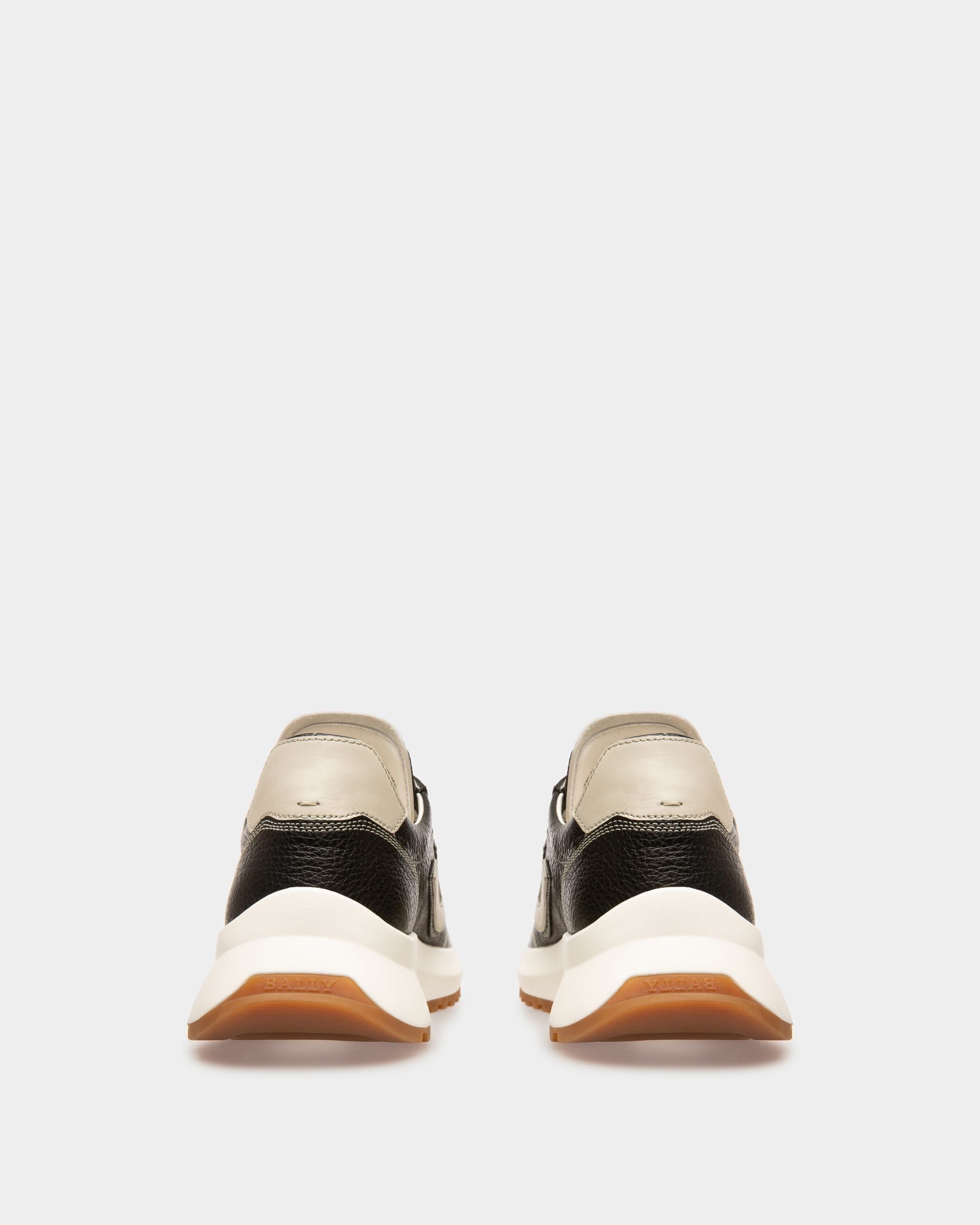 Bally Global - Demyl Sneakers In Black And Dusty White Leather - Multicolor