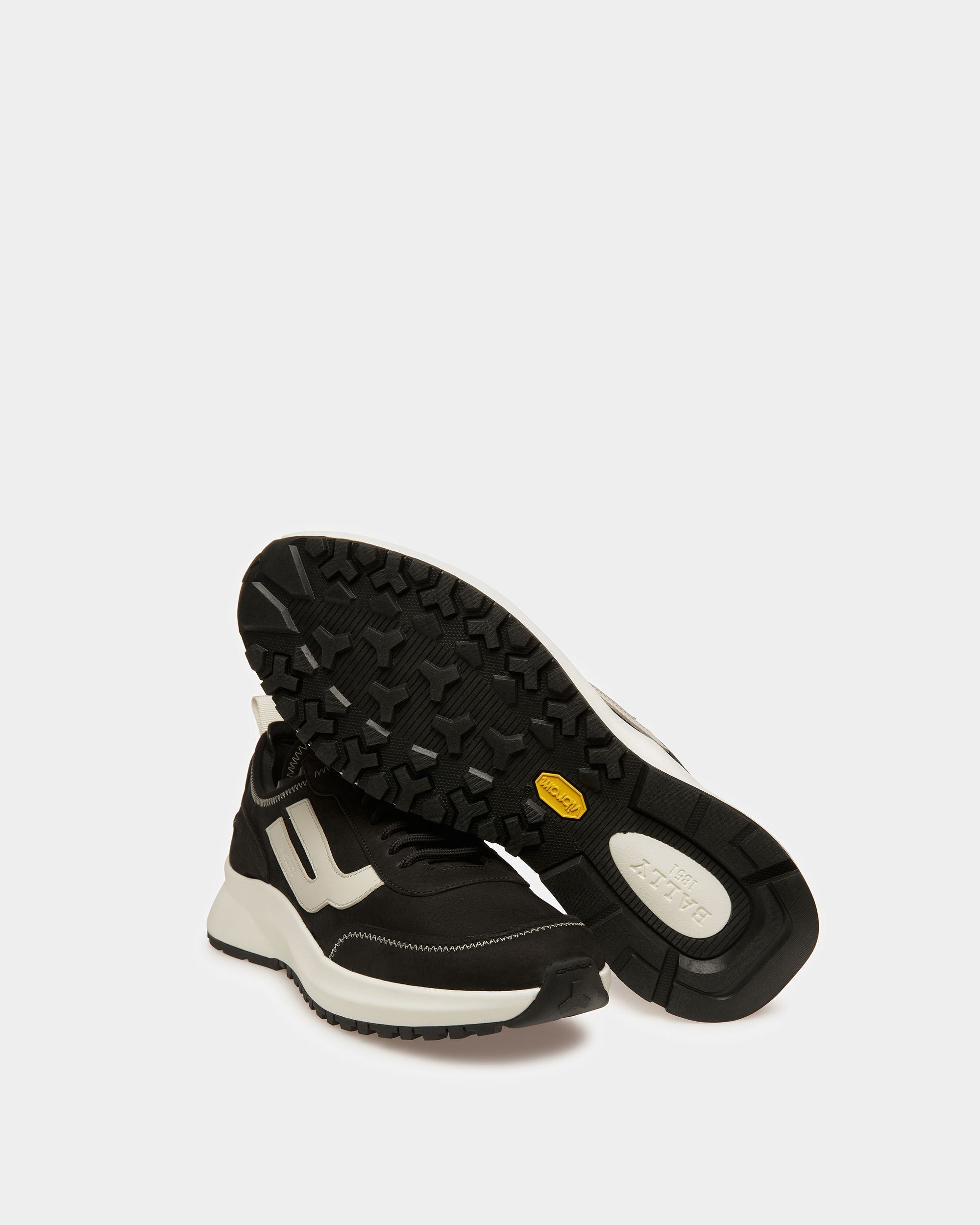 Bally Global - Darys Zapatillas De Piel En Negro Y Blanco Empolvado - Multicolor