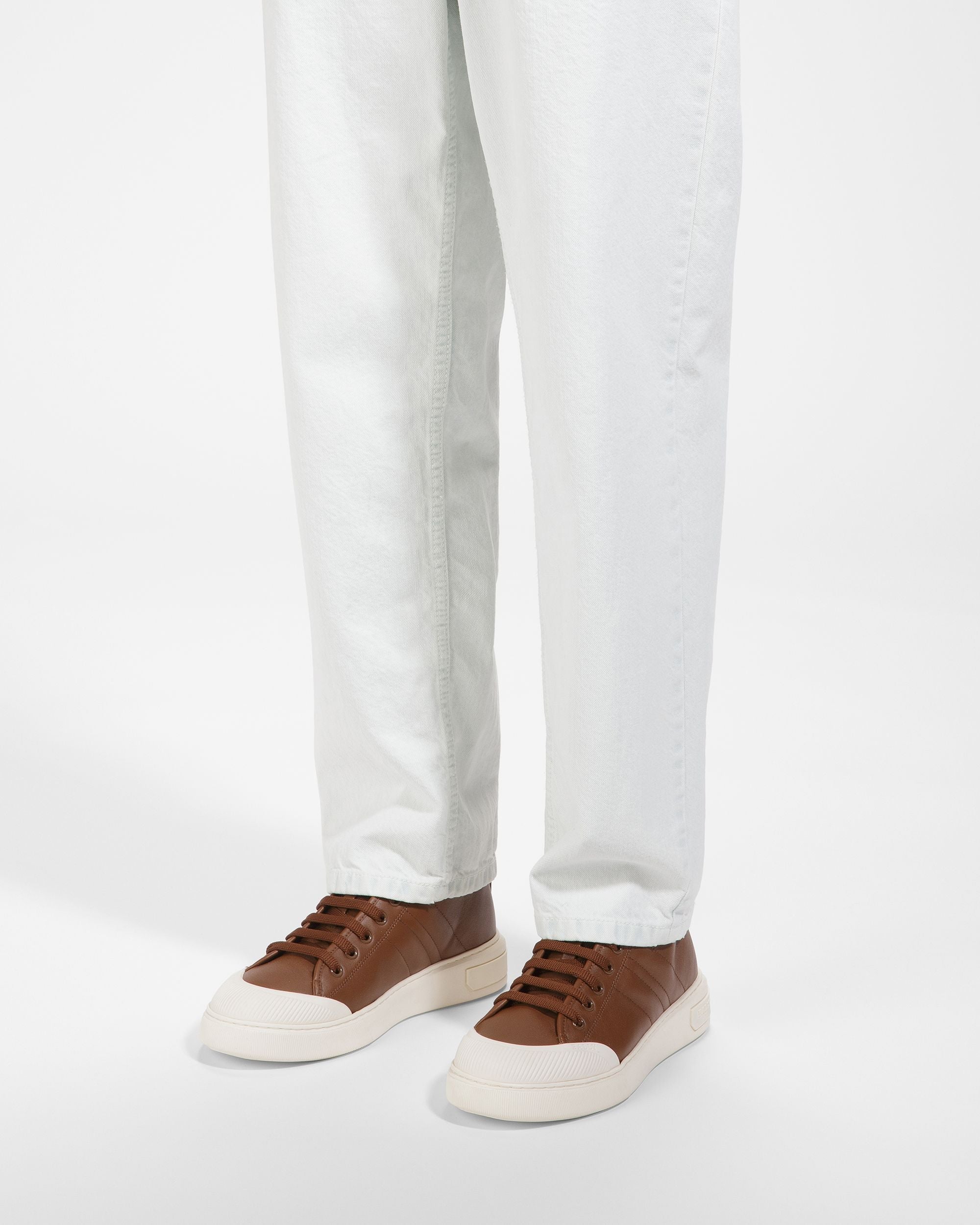 Bally Global - Maren Leather Sneakers In Brown - Brown