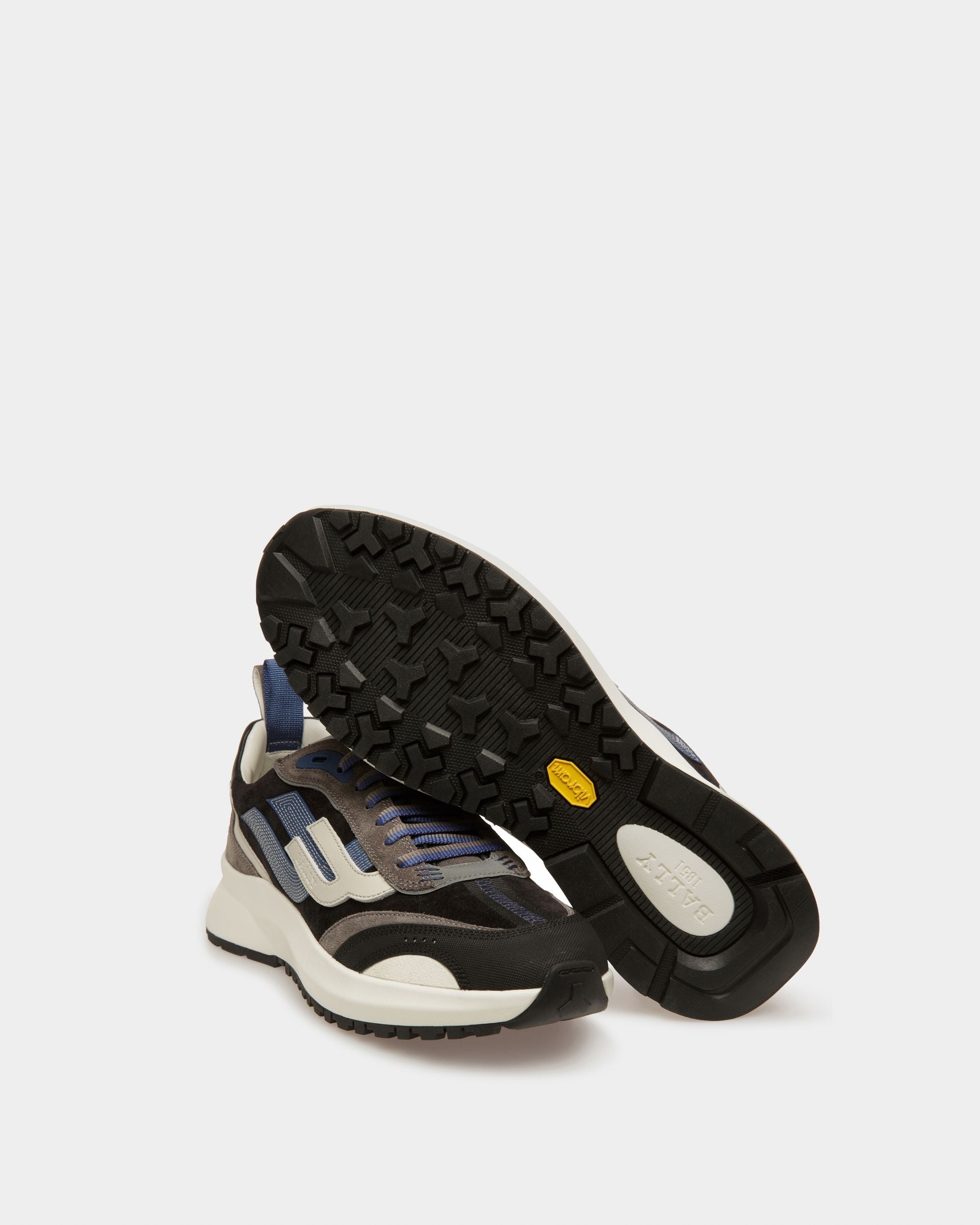 Bally Global - Darky Leather Sneakers In Black - Multicolor