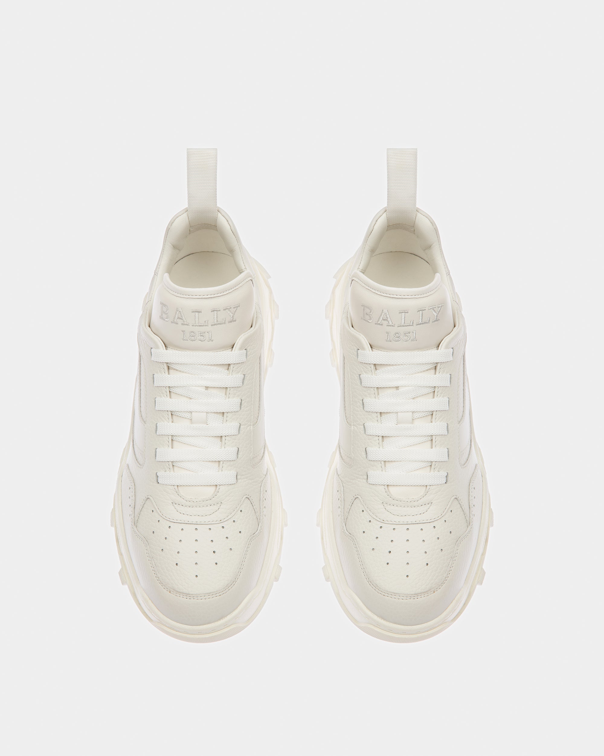 Bally Global - Holden Leather Sneakers In White - Blanco