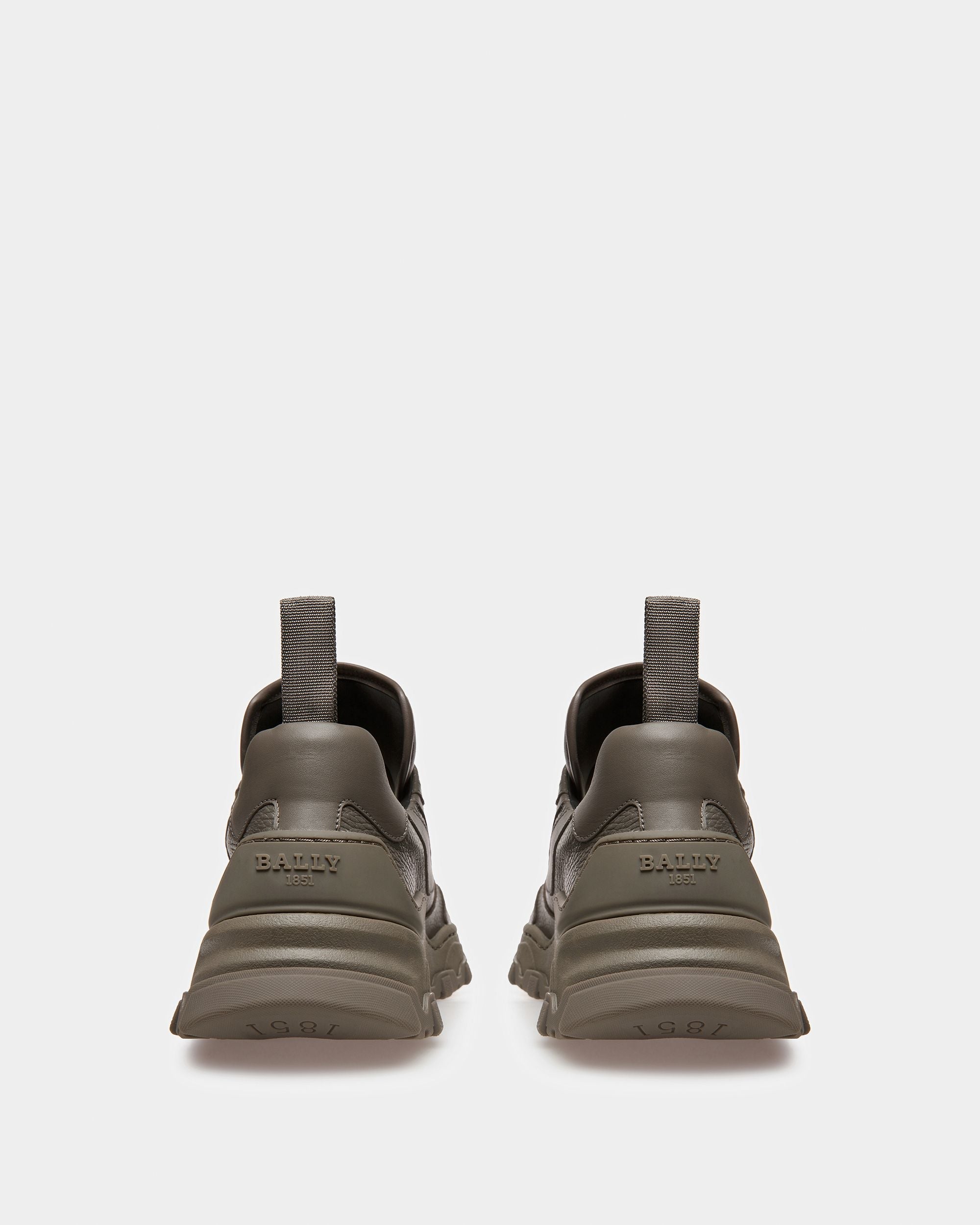 Bally Global - Holden Leather Sneakers In Dark Mineral - Gris