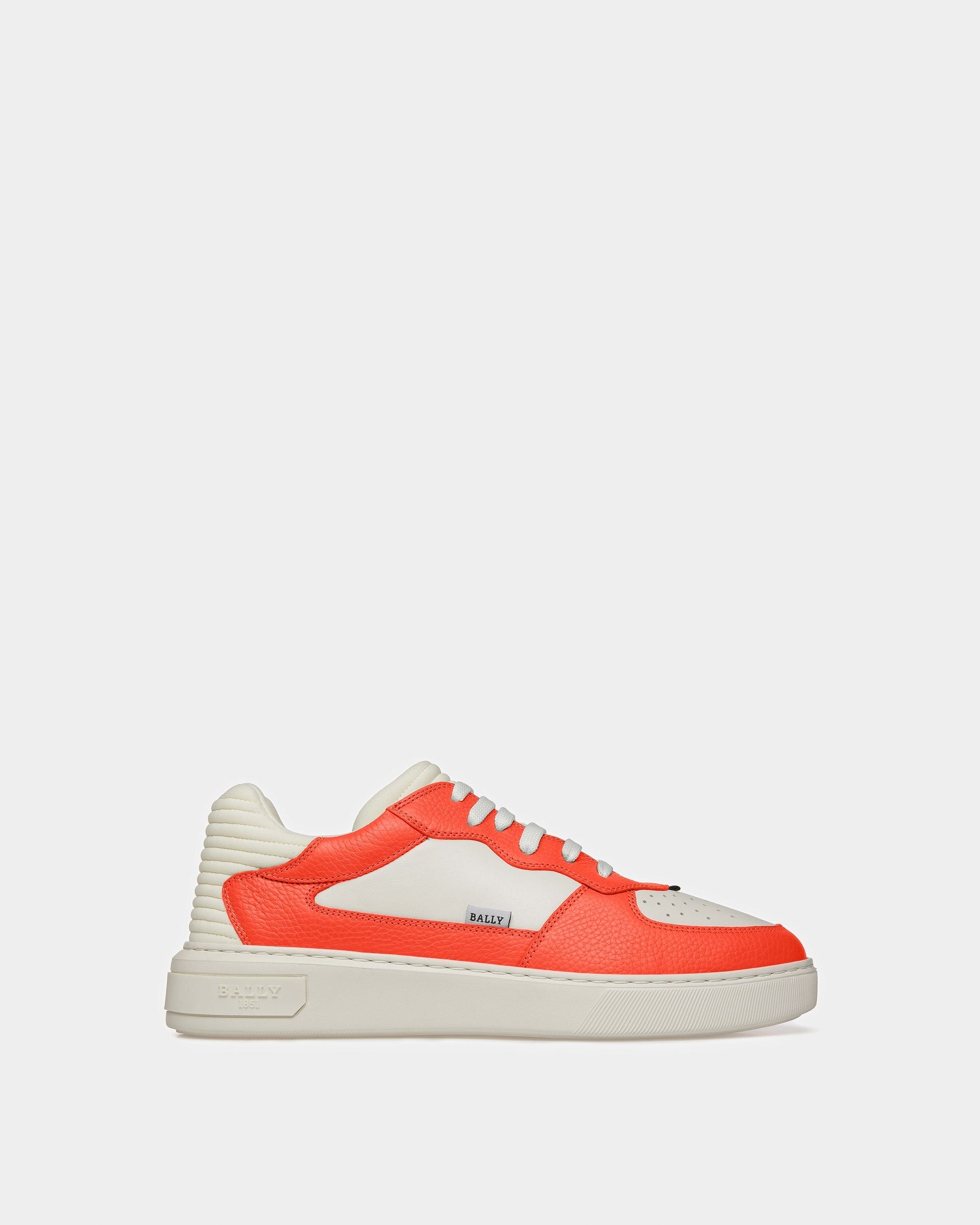 Bally Global - Mark Zapatillas De Piel En Naranja Y Blanco - Multicolor