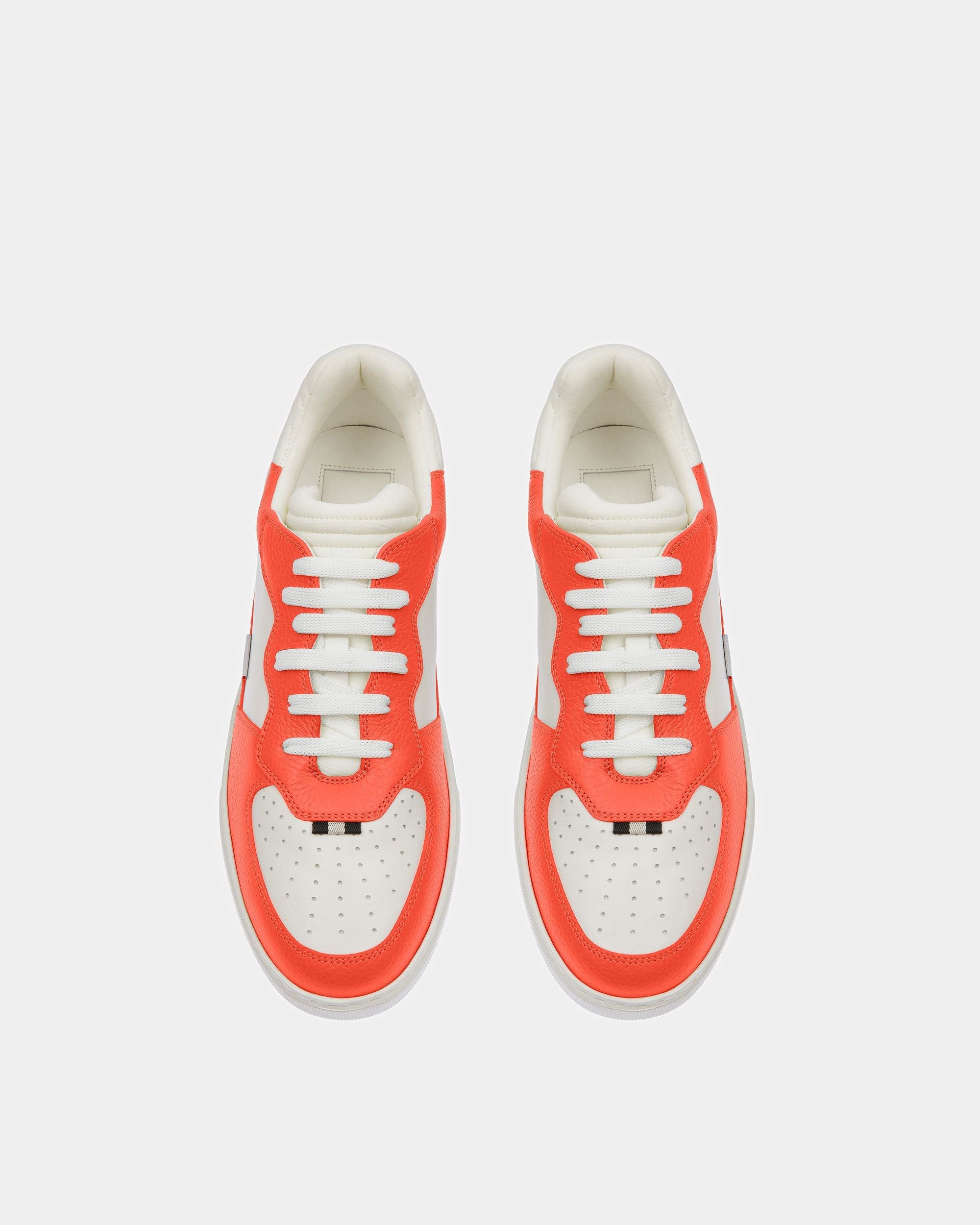 Bally Global - Mark Zapatillas De Piel En Naranja Y Blanco - Multicolor