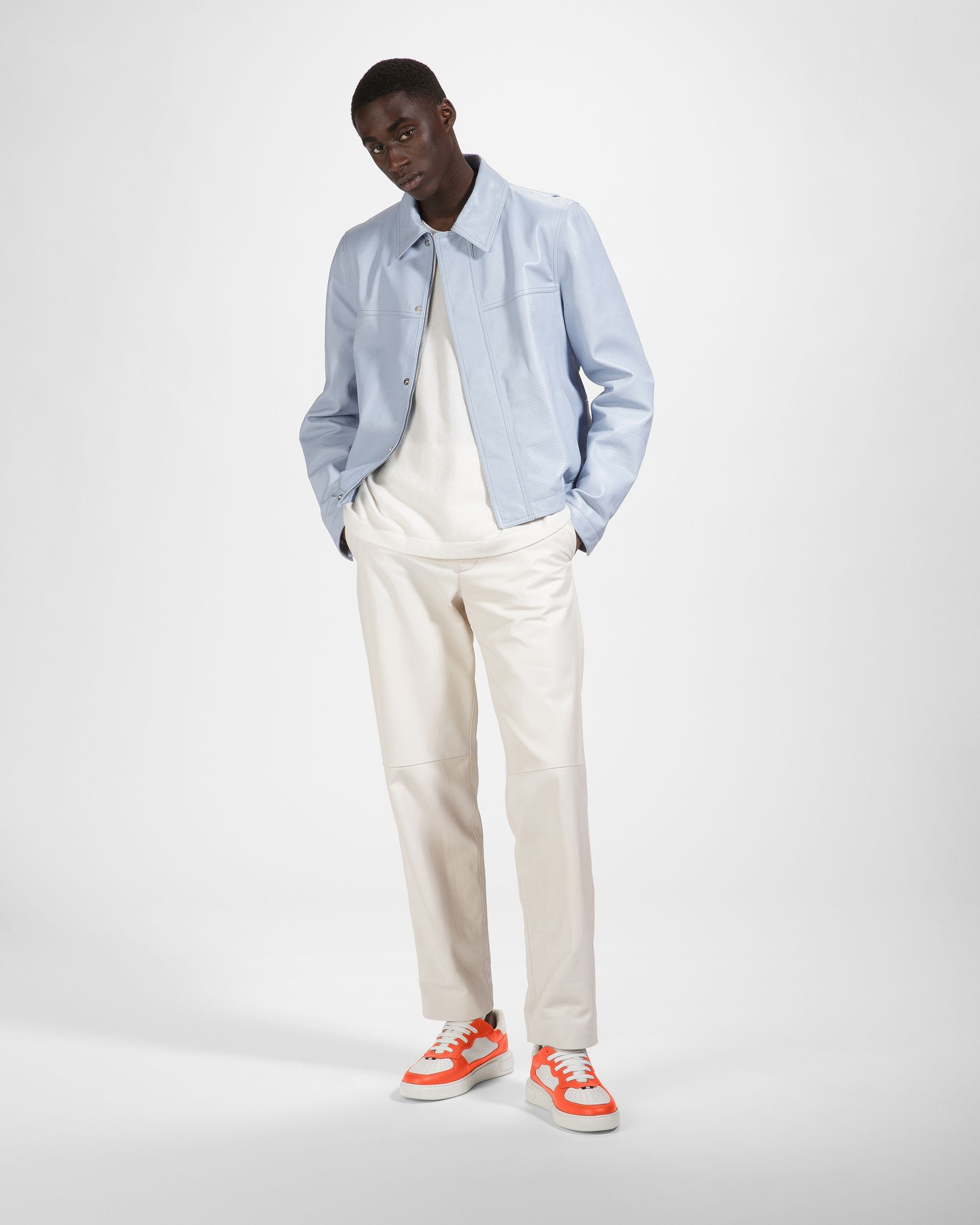 Bally Global - Mark Zapatillas De Piel En Naranja Y Blanco - Multicolor