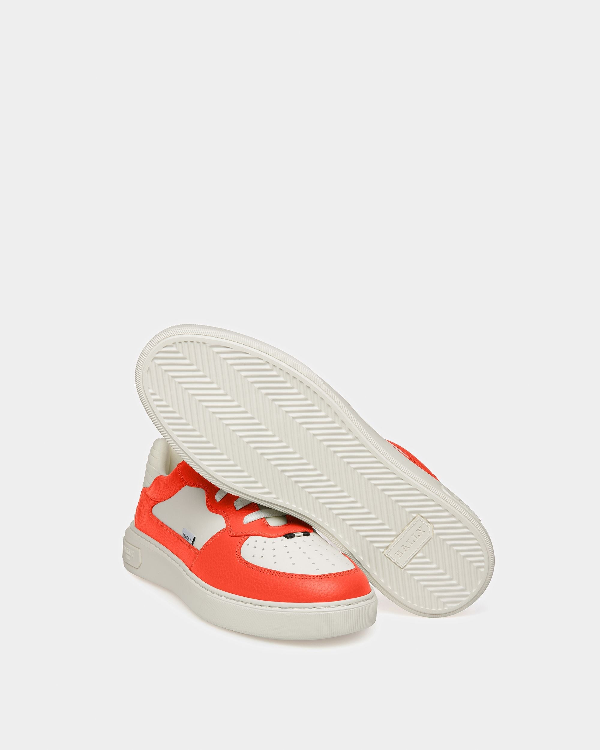 Bally Global - Mark Zapatillas De Piel En Naranja Y Blanco - Multicolor