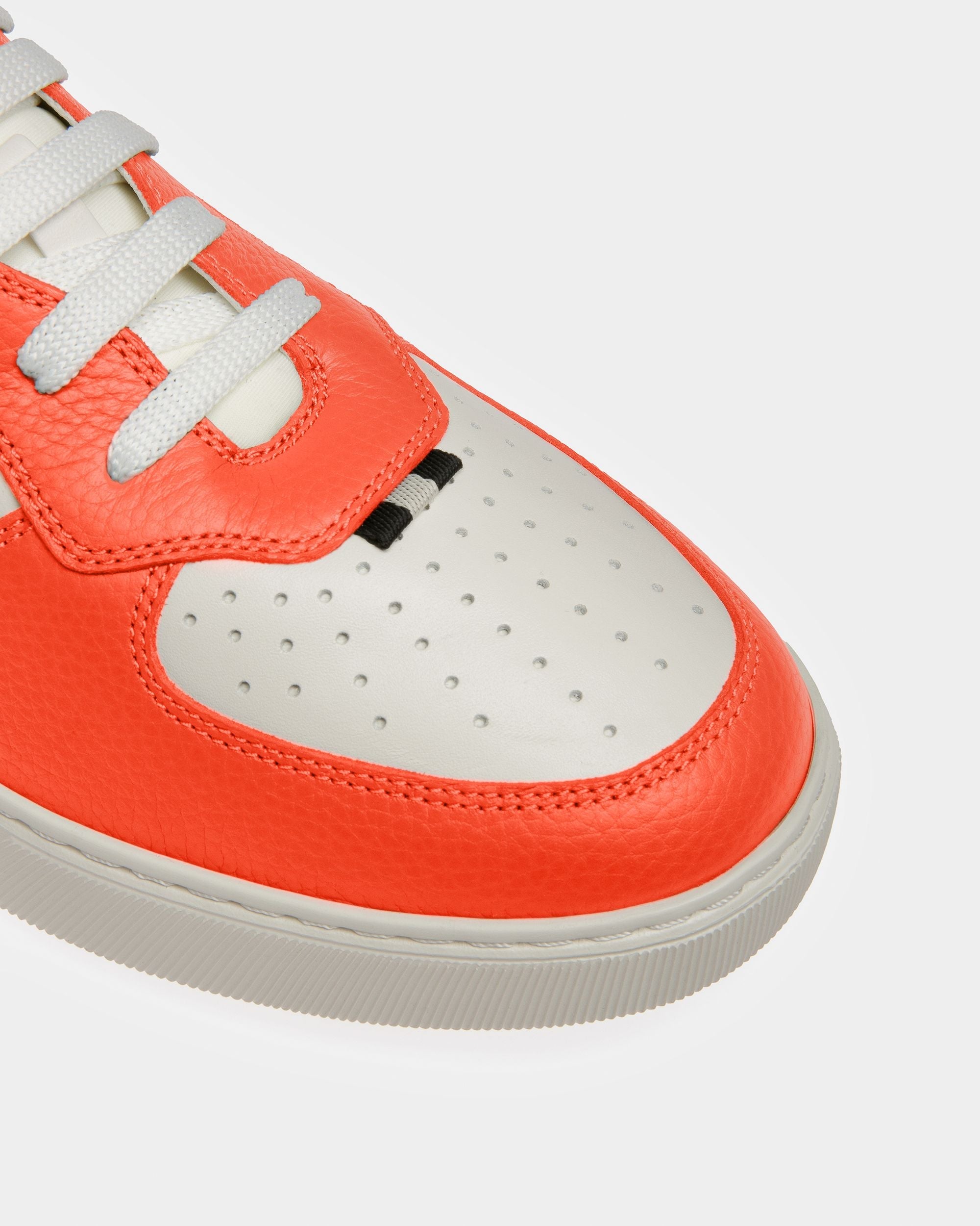 Bally Global - Mark Zapatillas De Piel En Naranja Y Blanco - Multicolor