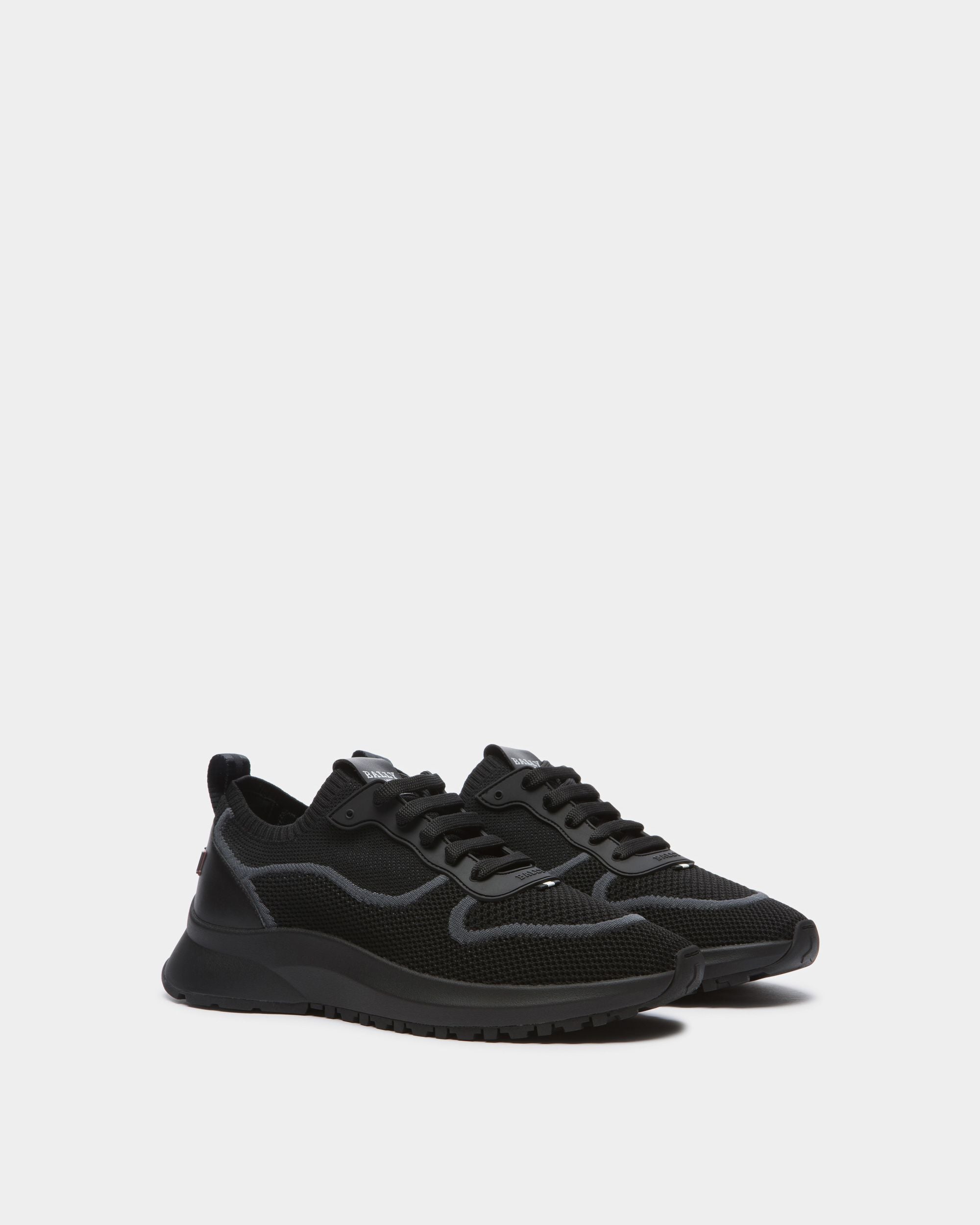 Bally Global - Davyn Mesh And Leather Sneakers In Black - Black