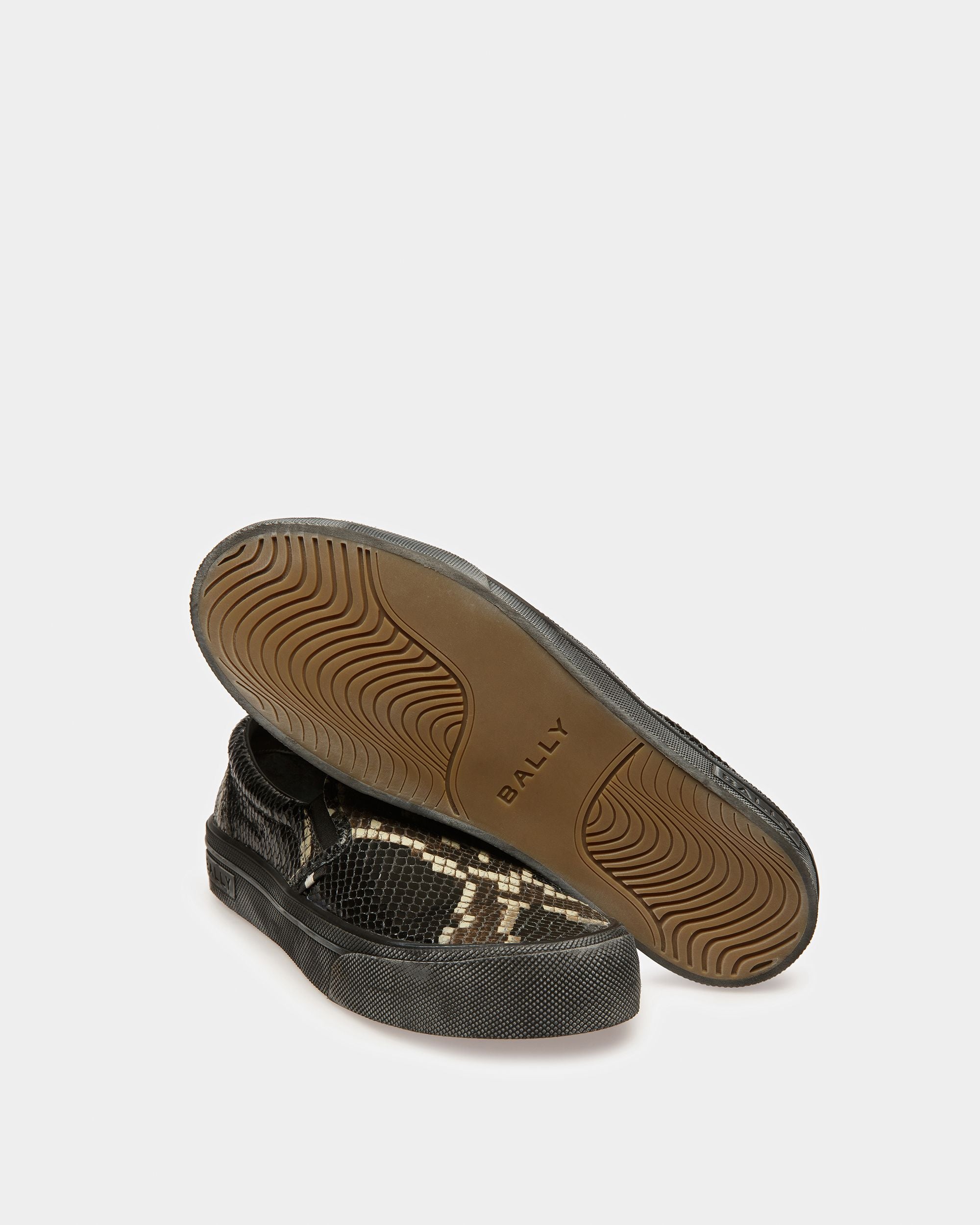 Bally Global - Santa Ana Sneaker In Python Print - Black