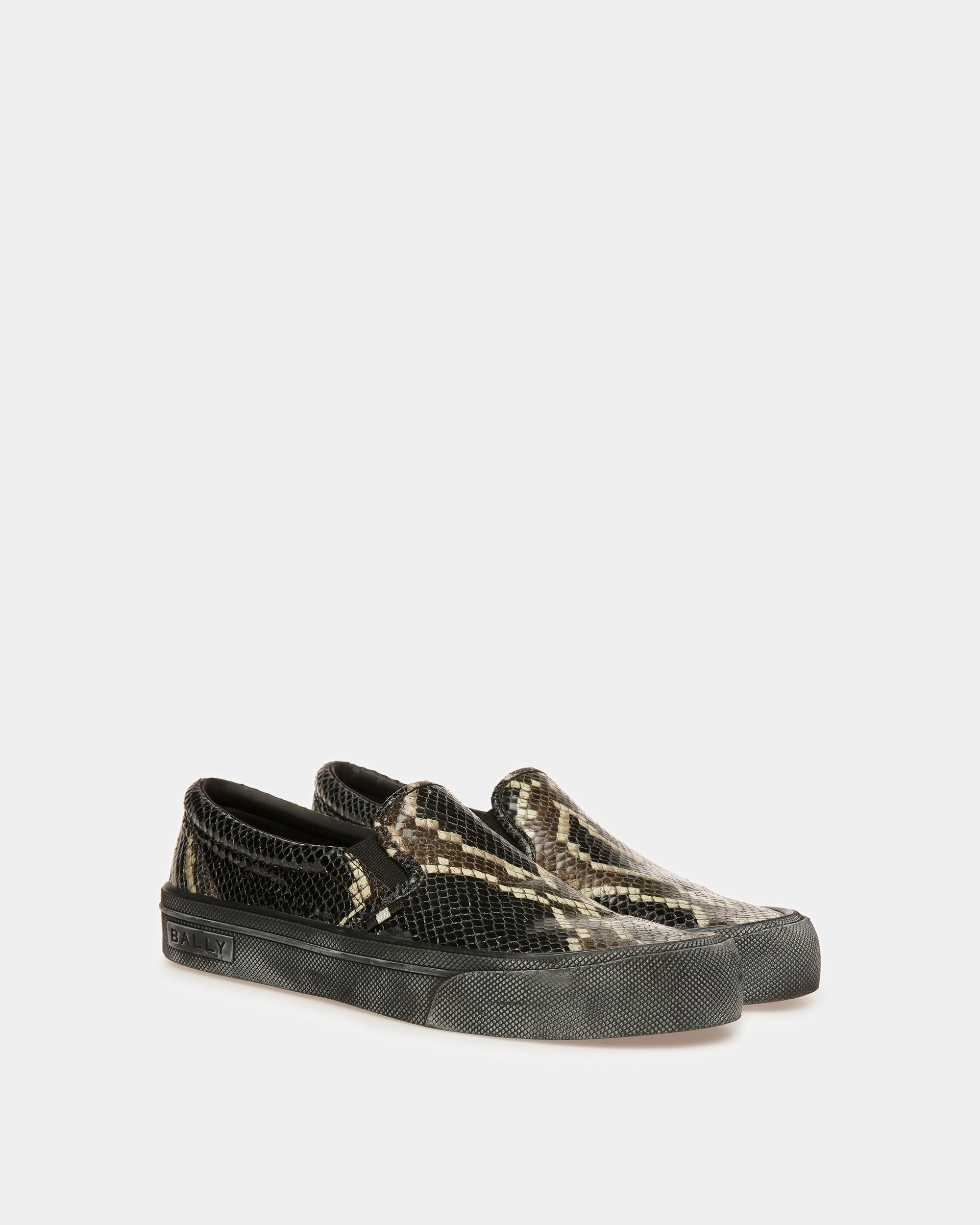 Bally Global - Santa Ana Sneaker In Python Print - Black