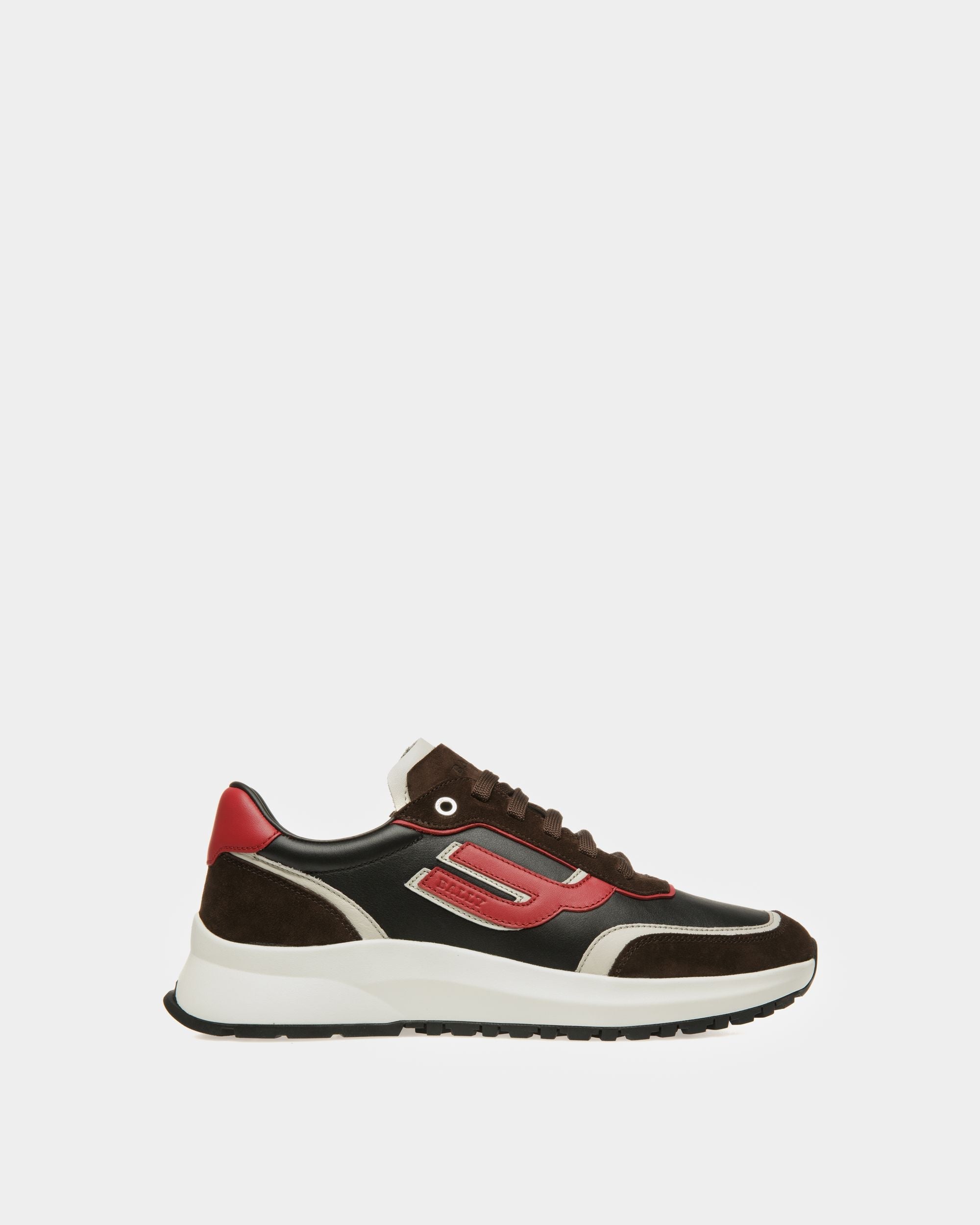 Bally Global - Demmy Leather Sneakers In Ebony Brown - Multicolor