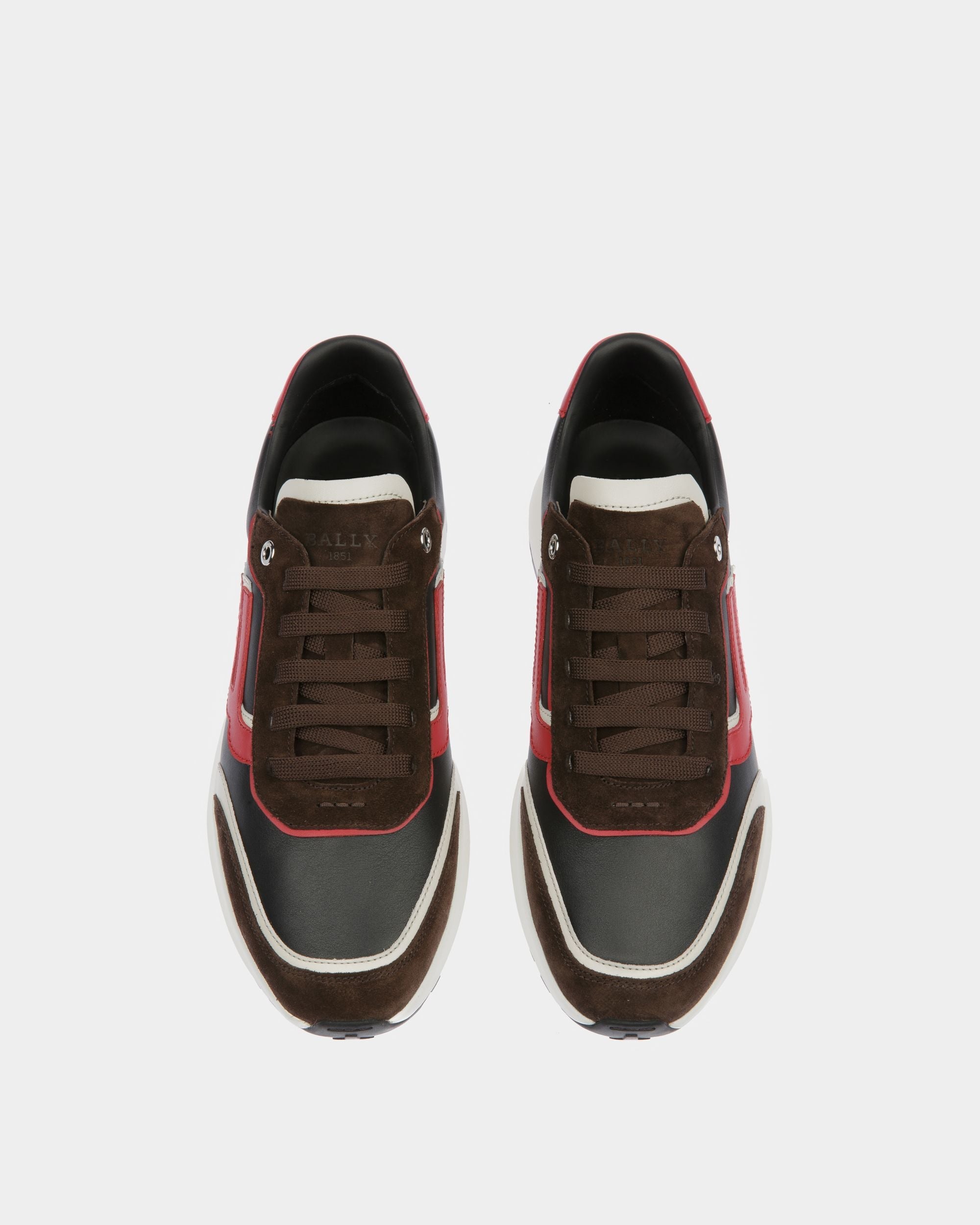Bally Global - Demmy Leather Sneakers In Ebony Brown - Multicolor
