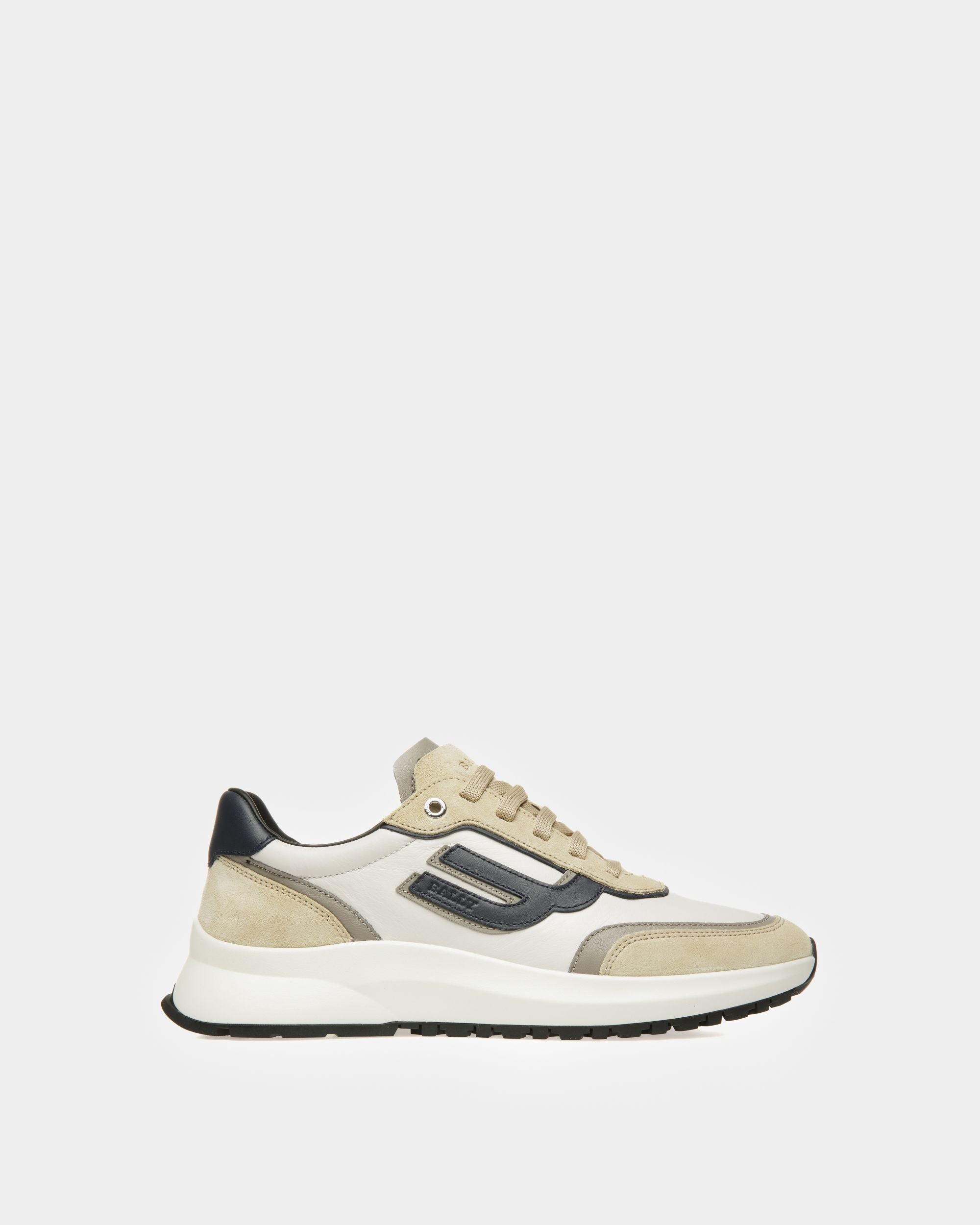 Bally Global - Demmy Leather Sneakers In Beige - Multicolor