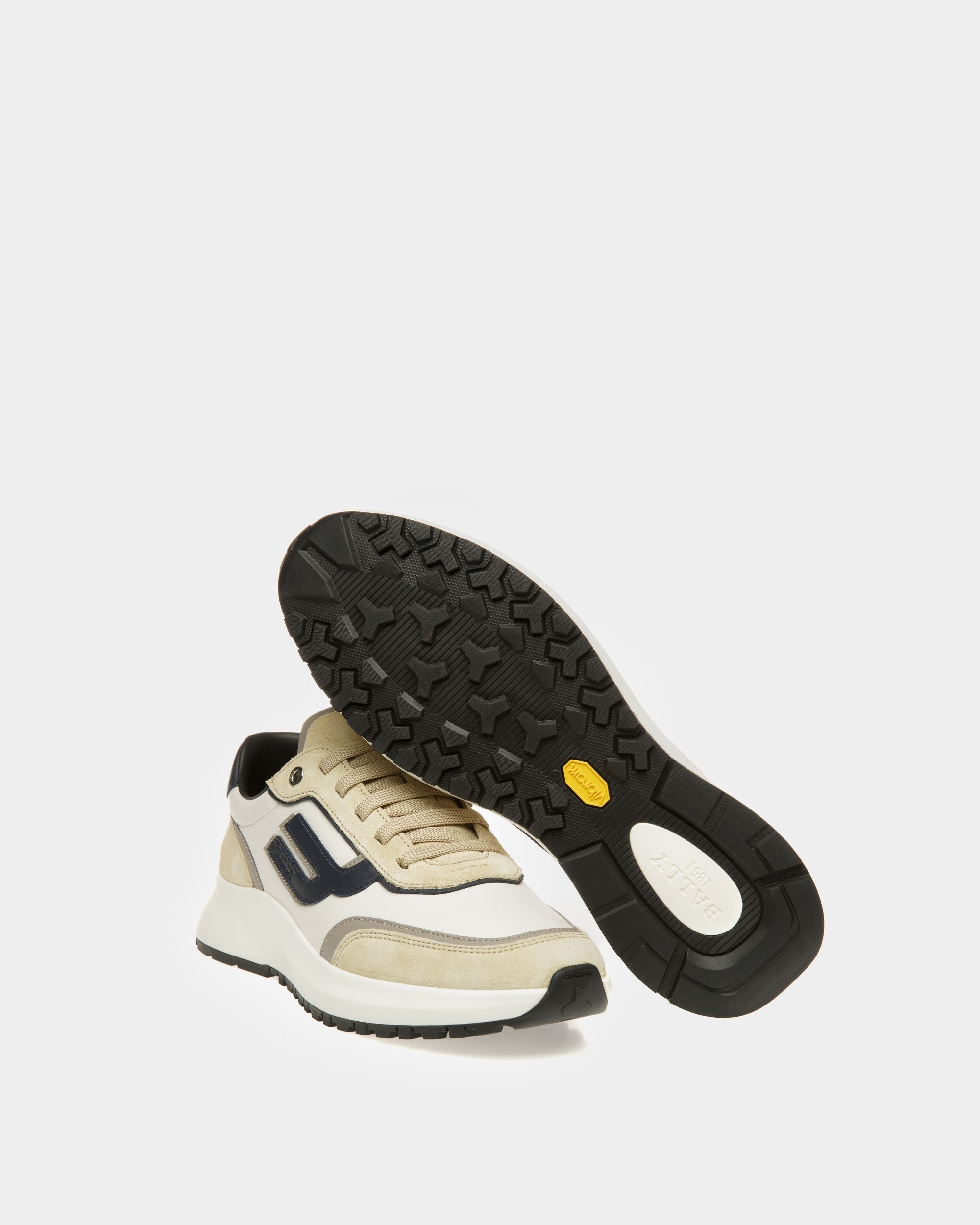 Bally Global - Demmy Leather Sneakers In Beige - Multicolor