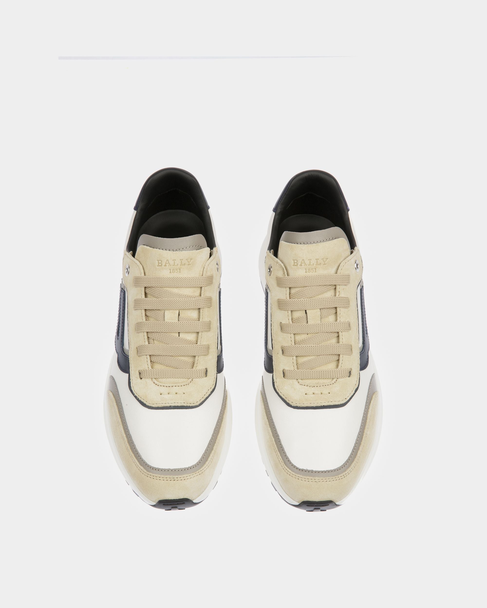Bally Global - Demmy Leather Sneakers In Beige - Multicolor