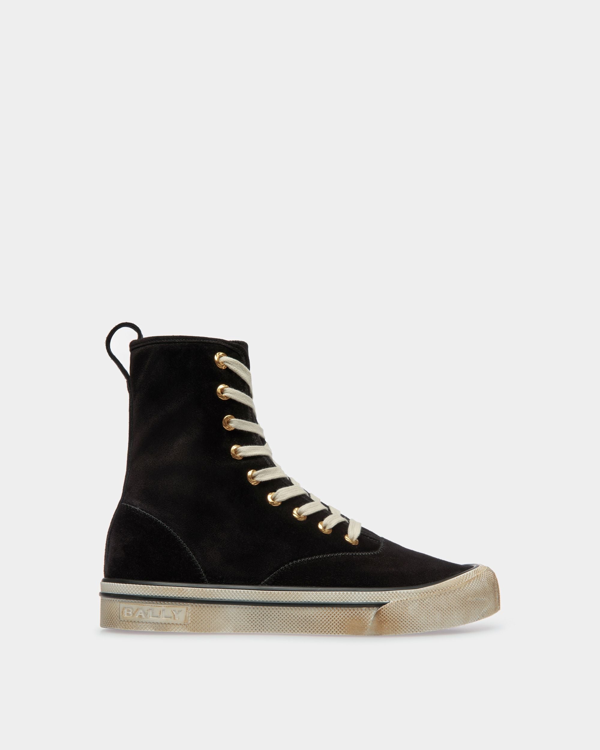 Bally Global - Santa Ana High Top Sneakers In Black Suede - Negro