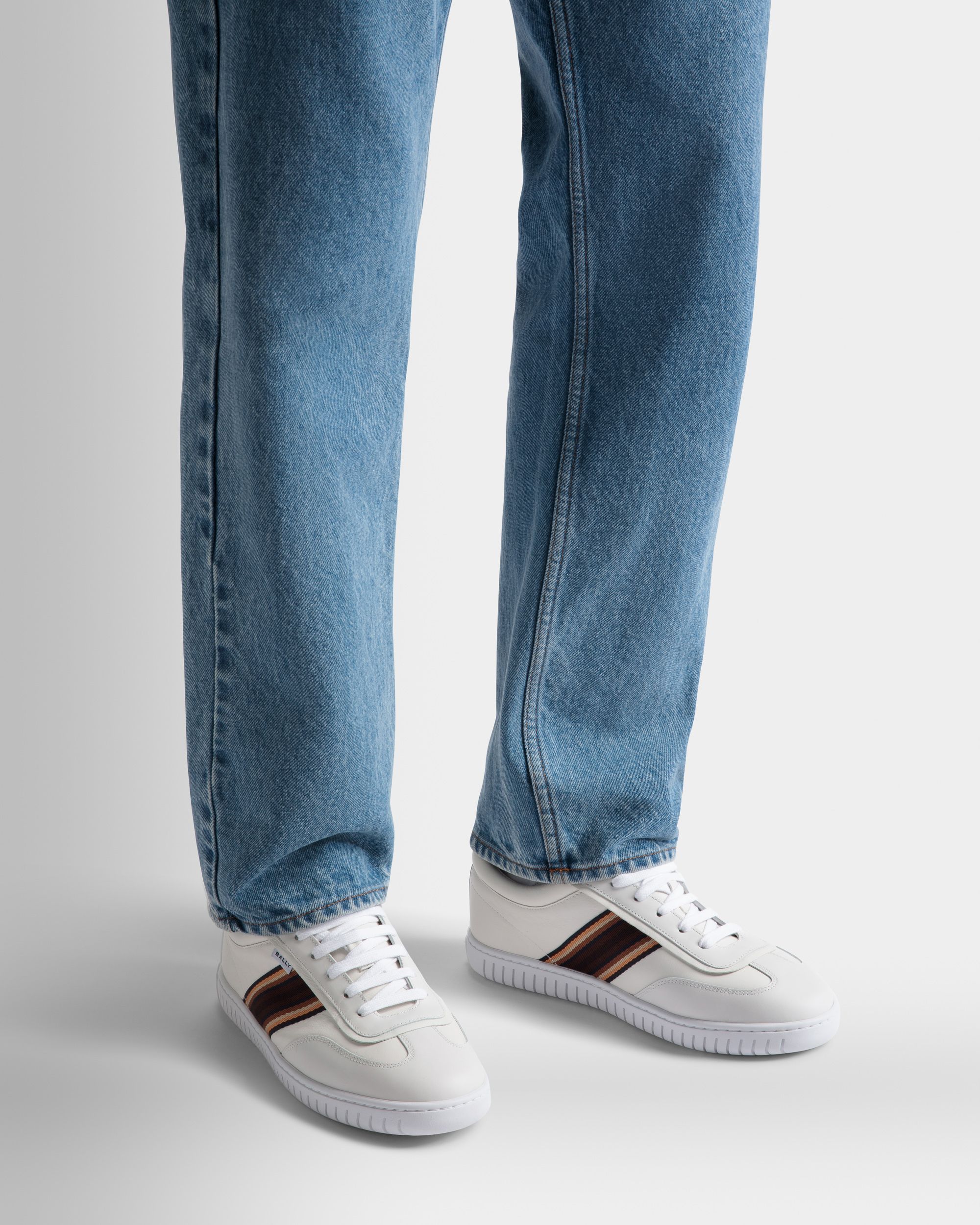 Bally Global - Player Sneakers In White Leather - Blanc