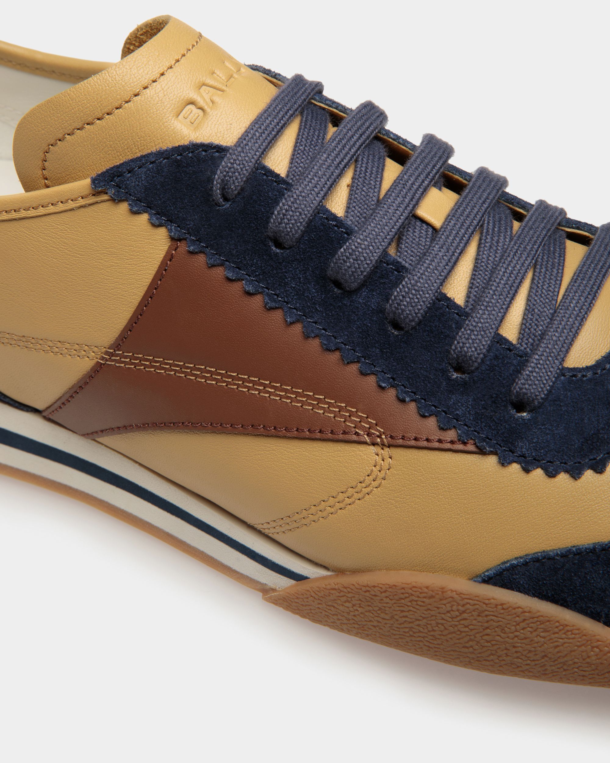 Bally Global - Sussex Sneakers In Marine And Brown Leather - Blue