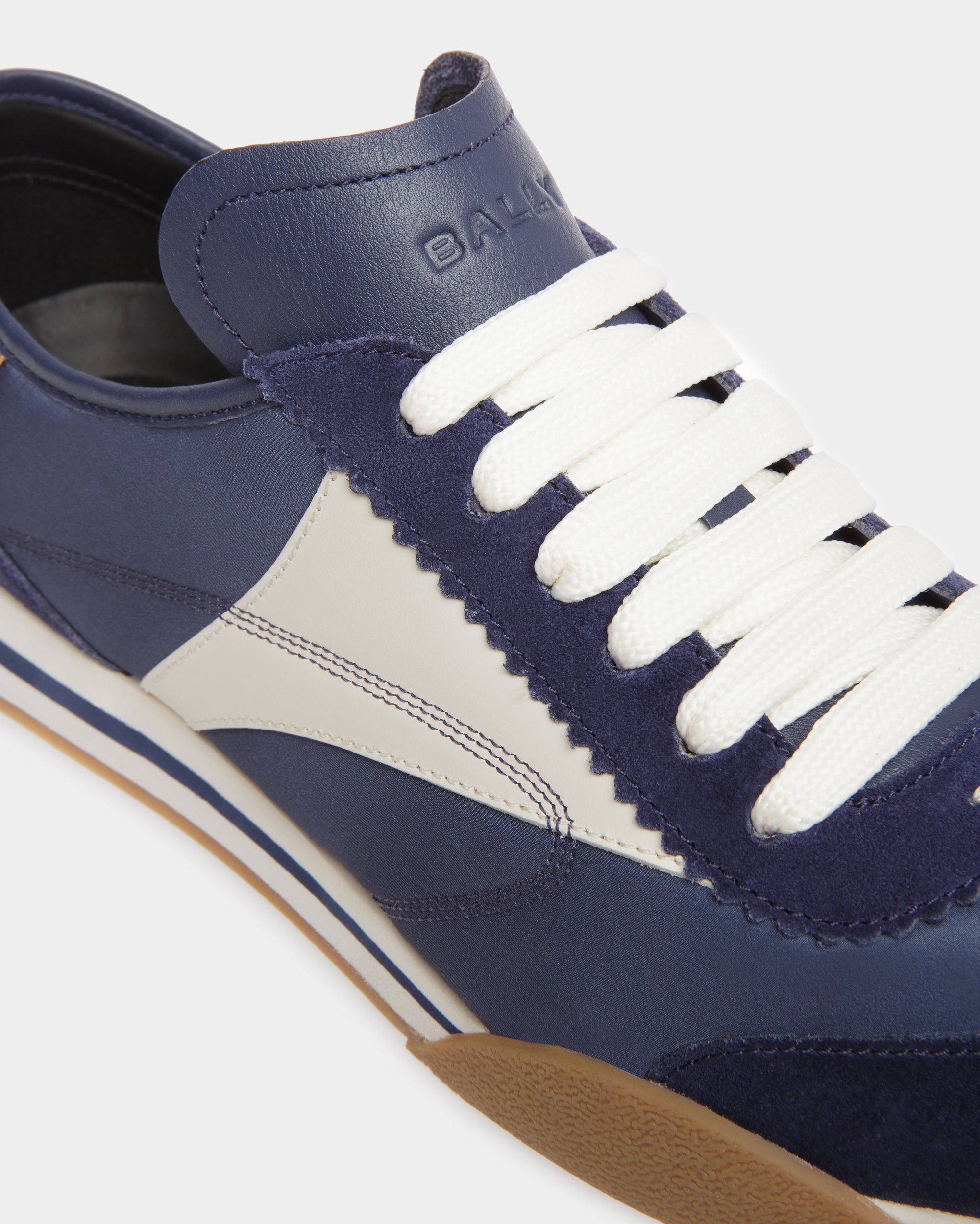 Bally Global - Zapatillas Sussex De Piel Y Tela Azul Marino Y Hueso - Azul