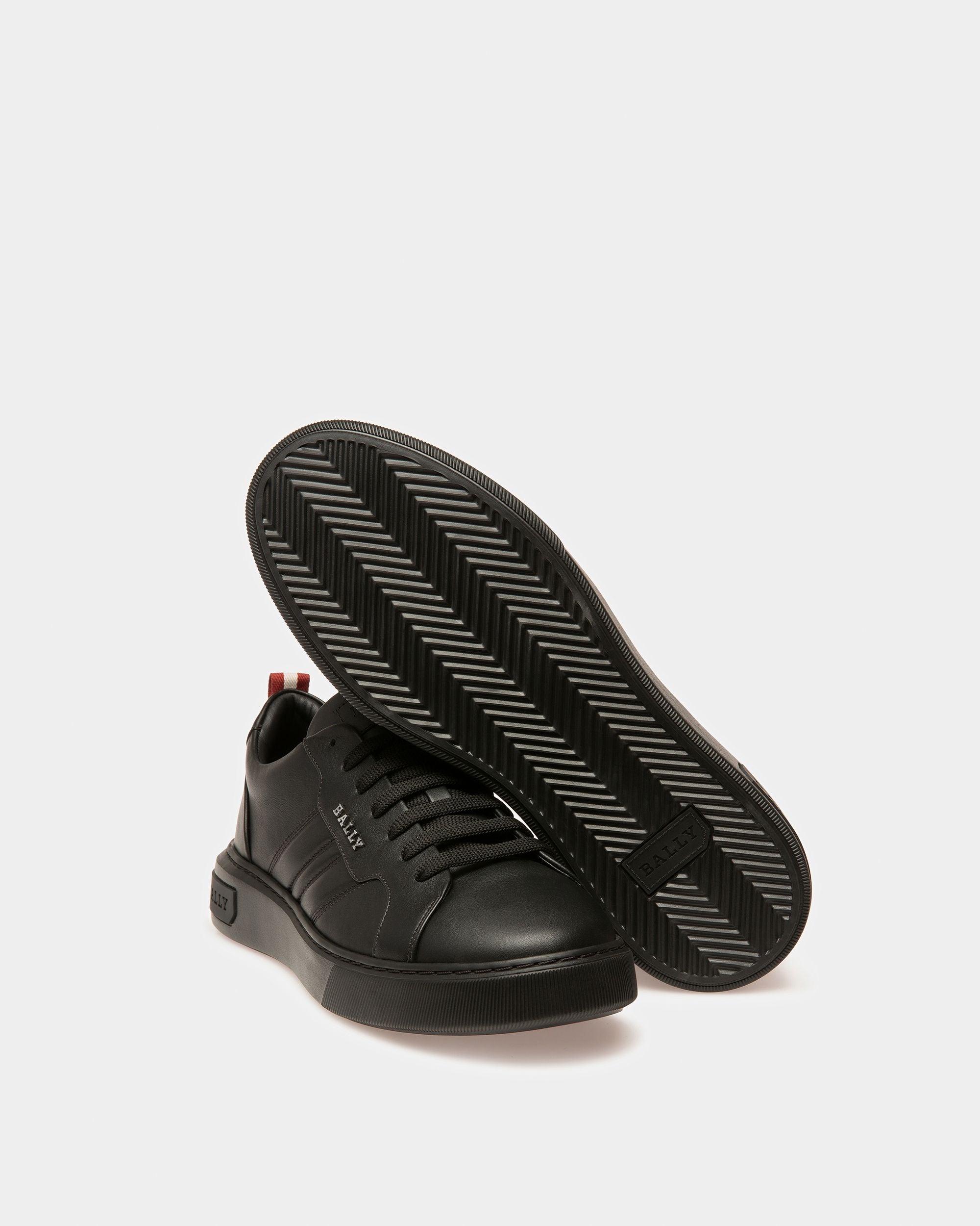 Bally Global - Maxim Leather Sneakers In Black - Black