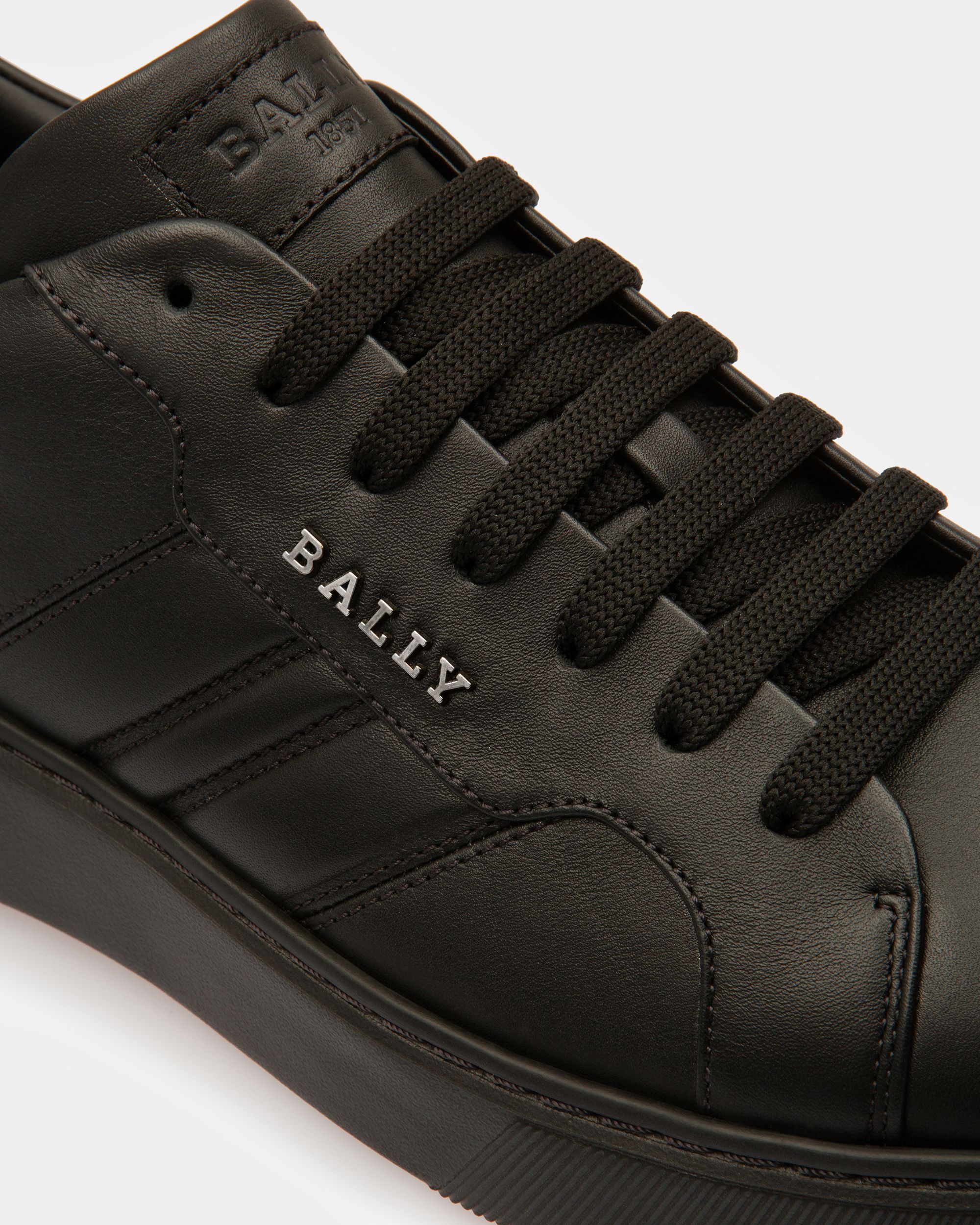 Bally Global - Maxim Leather Sneakers In Black - Black