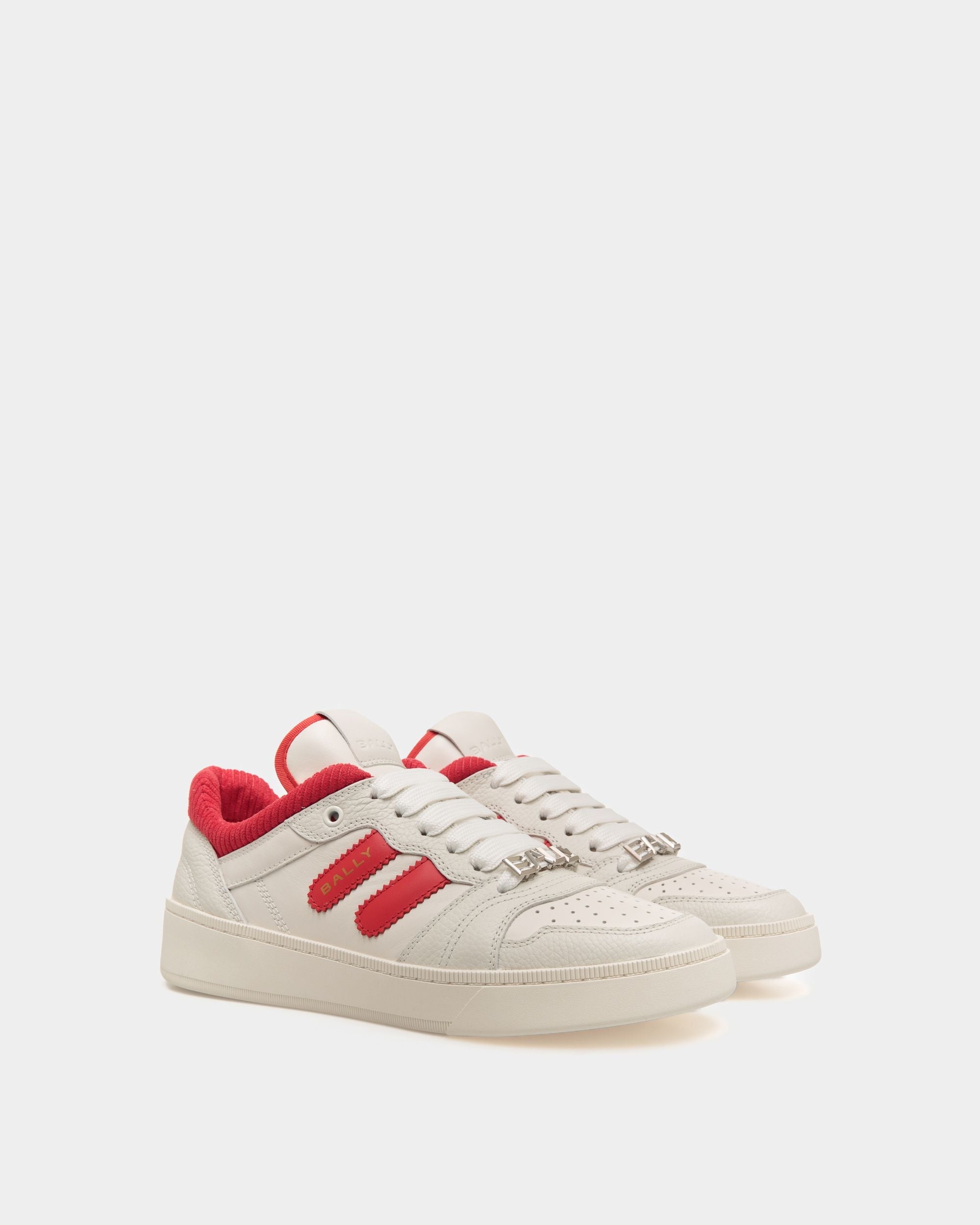 Bally Global - Sneaker Raise En Cuir Blanc - Blanc