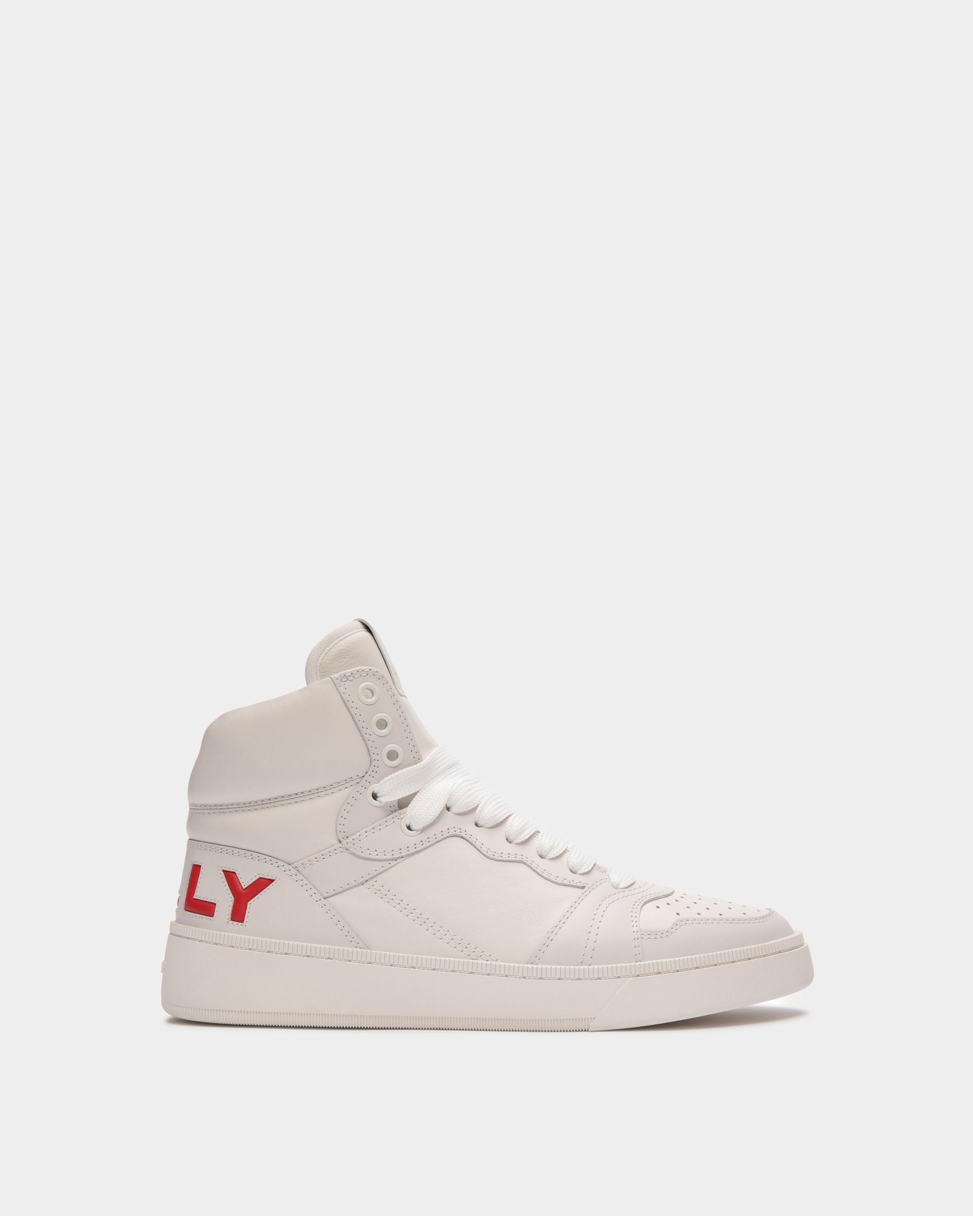 Bally Global - Sneaker Montante Raise En Cuir Blanc - Blanc