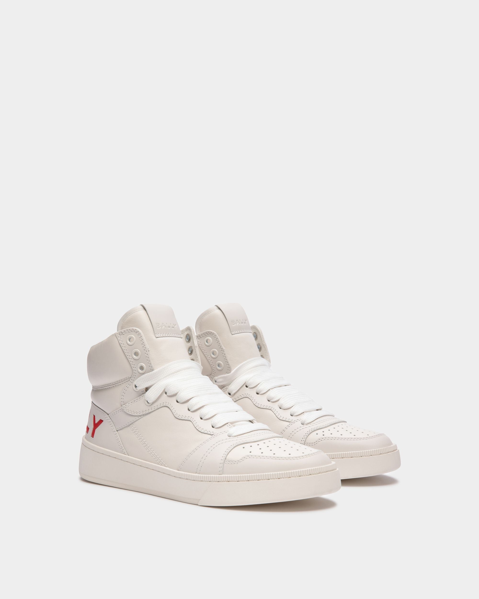 Bally Global - Sneaker Montante Raise En Cuir Blanc - Blanc