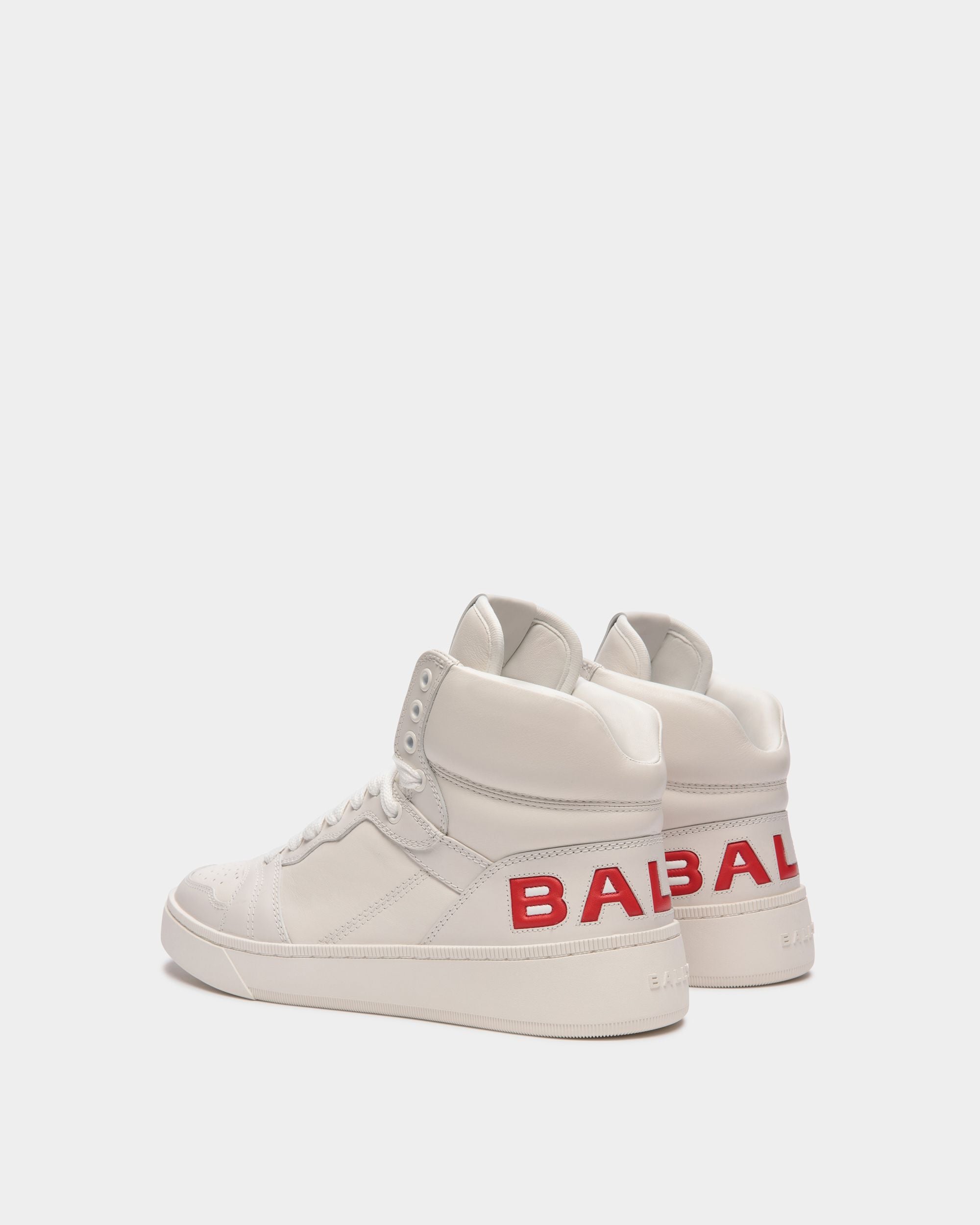 Bally Global - Zapatilla Alta Raise De Piel Blanca - Blanco