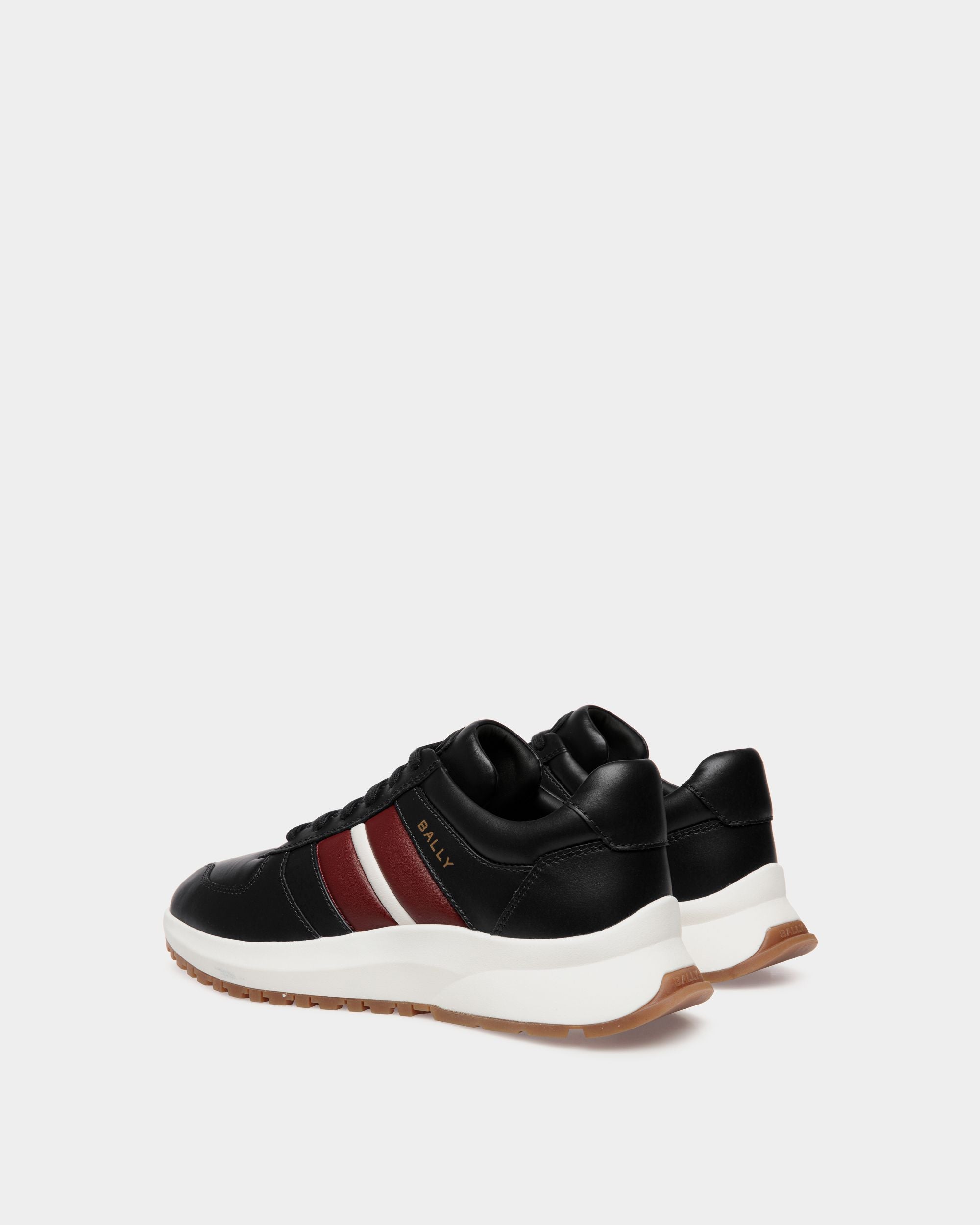 Bally Global - Outline Sneaker In Black and Red Leather - Black