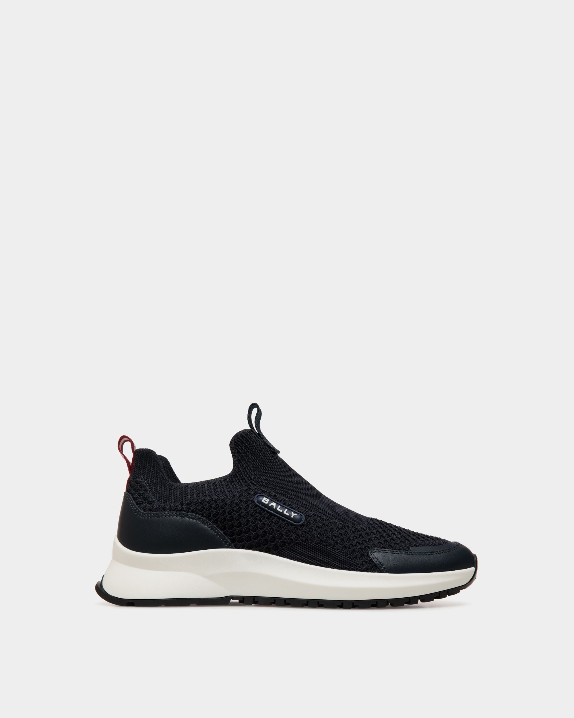 Bally Global - Outline Sneaker In Navy Blue Knit - Azul