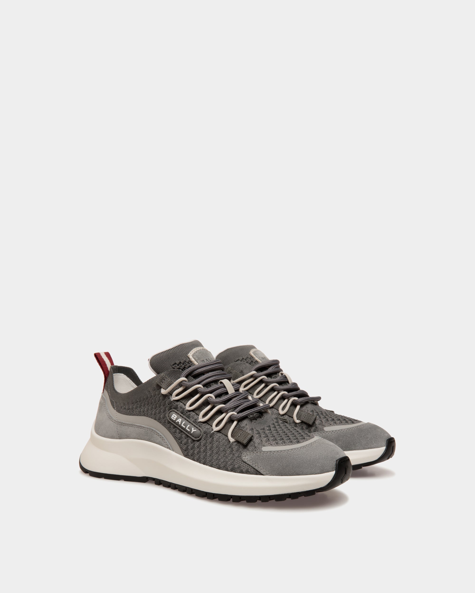 Bally Global - Sneaker Outline En Maille Light Grey - Gris