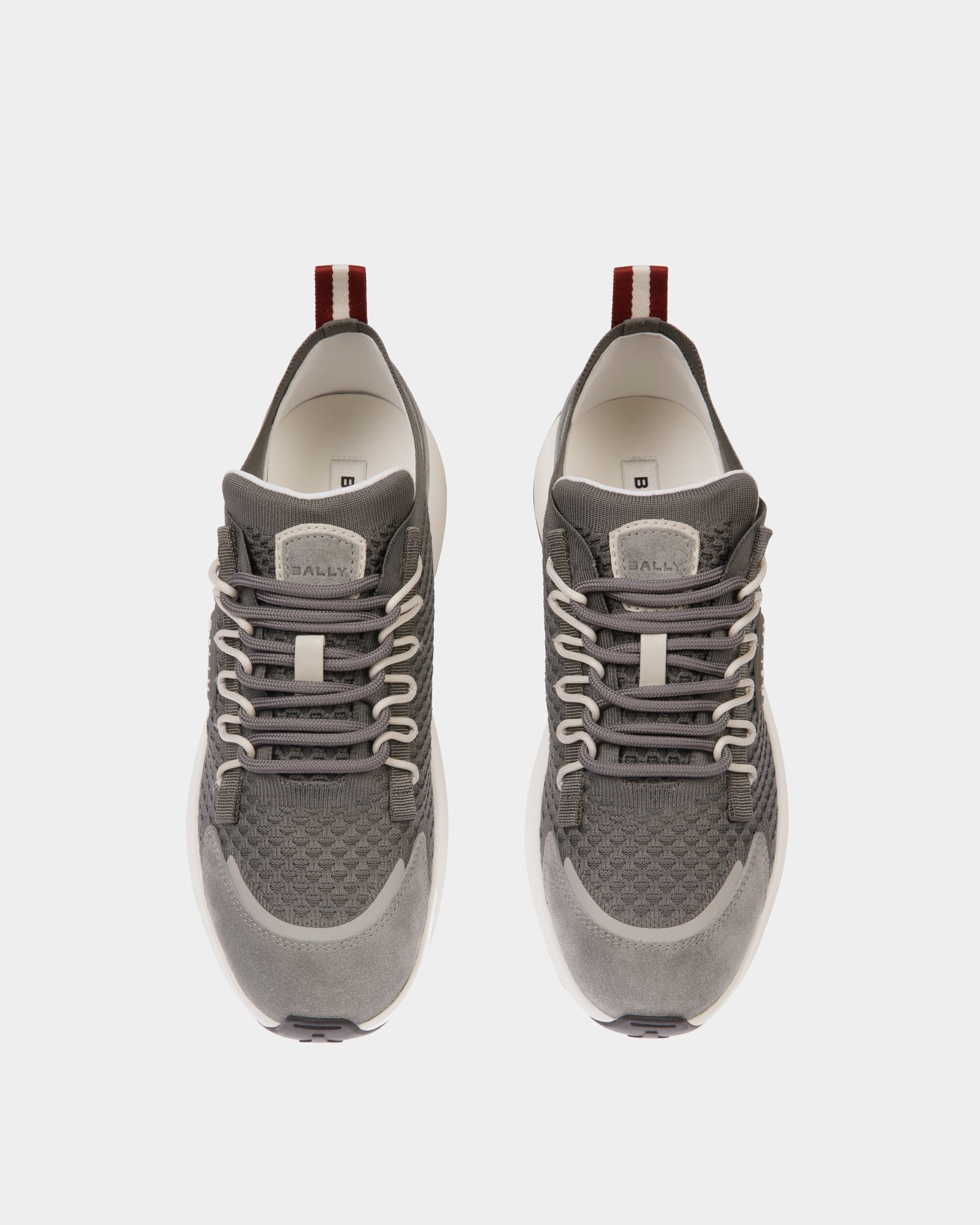 Bally Global - Sneaker Outline En Maille Light Grey - Gris