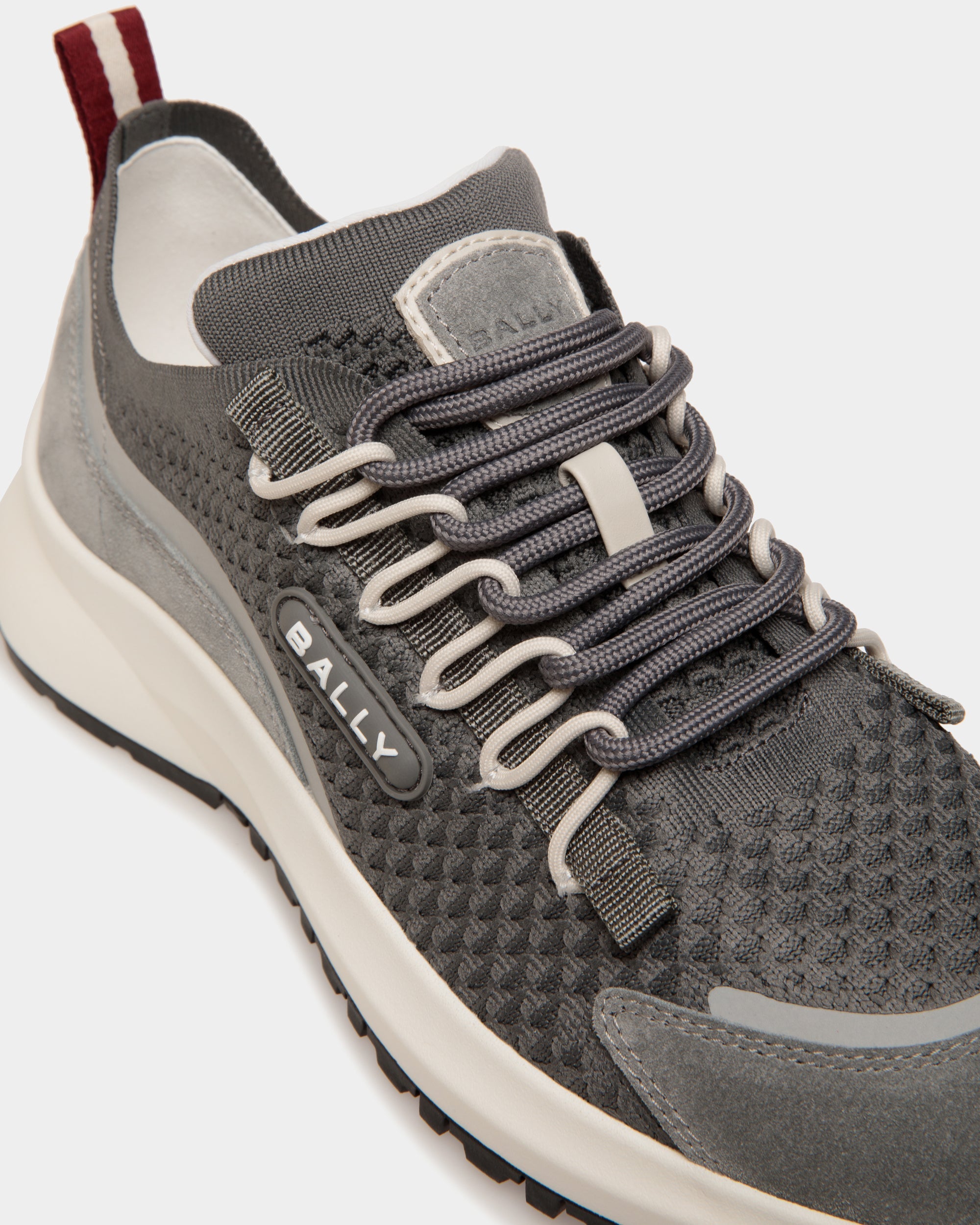 Bally Global - Sneaker Outline En Maille Light Grey - Gris