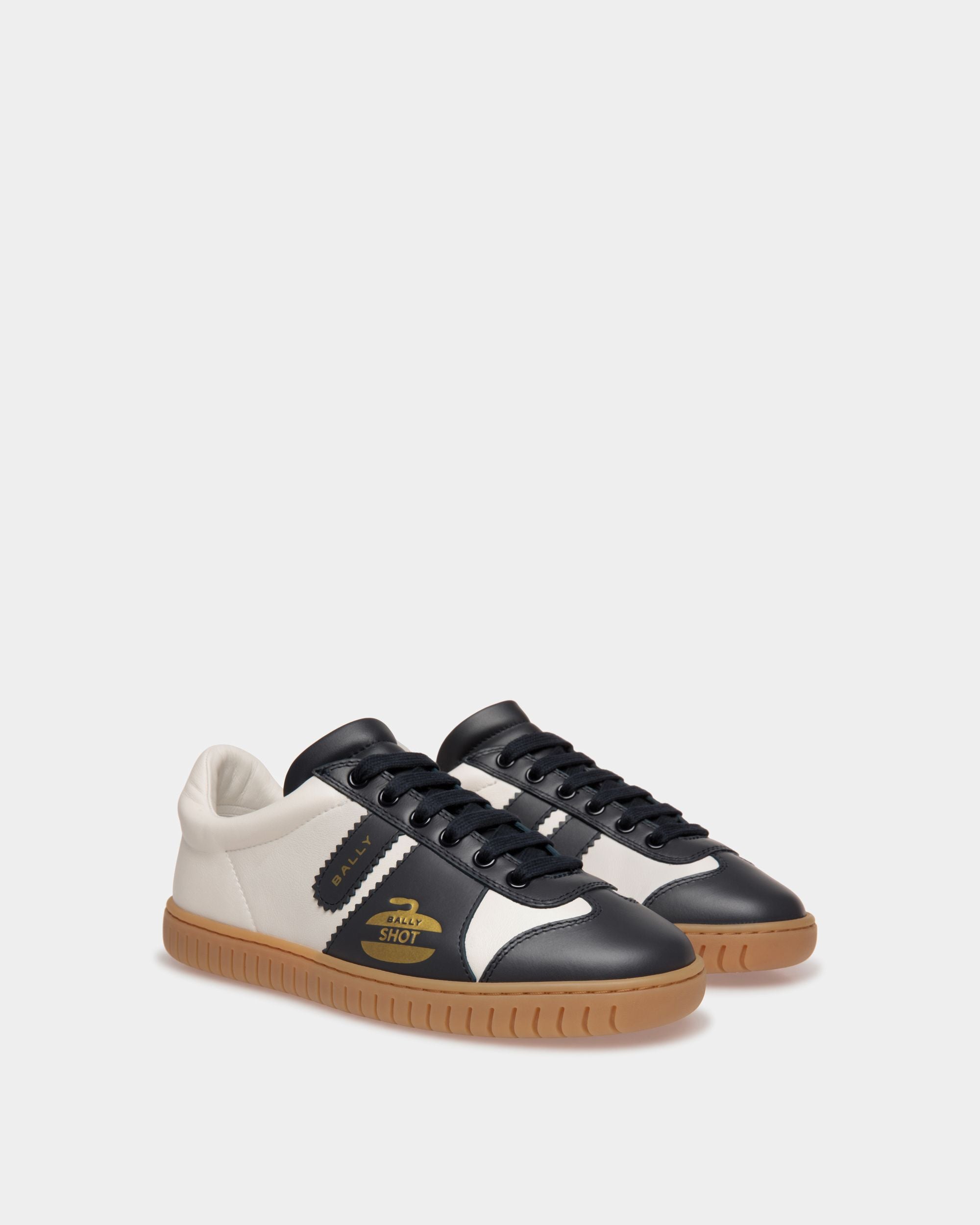 Bally Global - Player Sneaker in Blue And White Leather - Multicolor