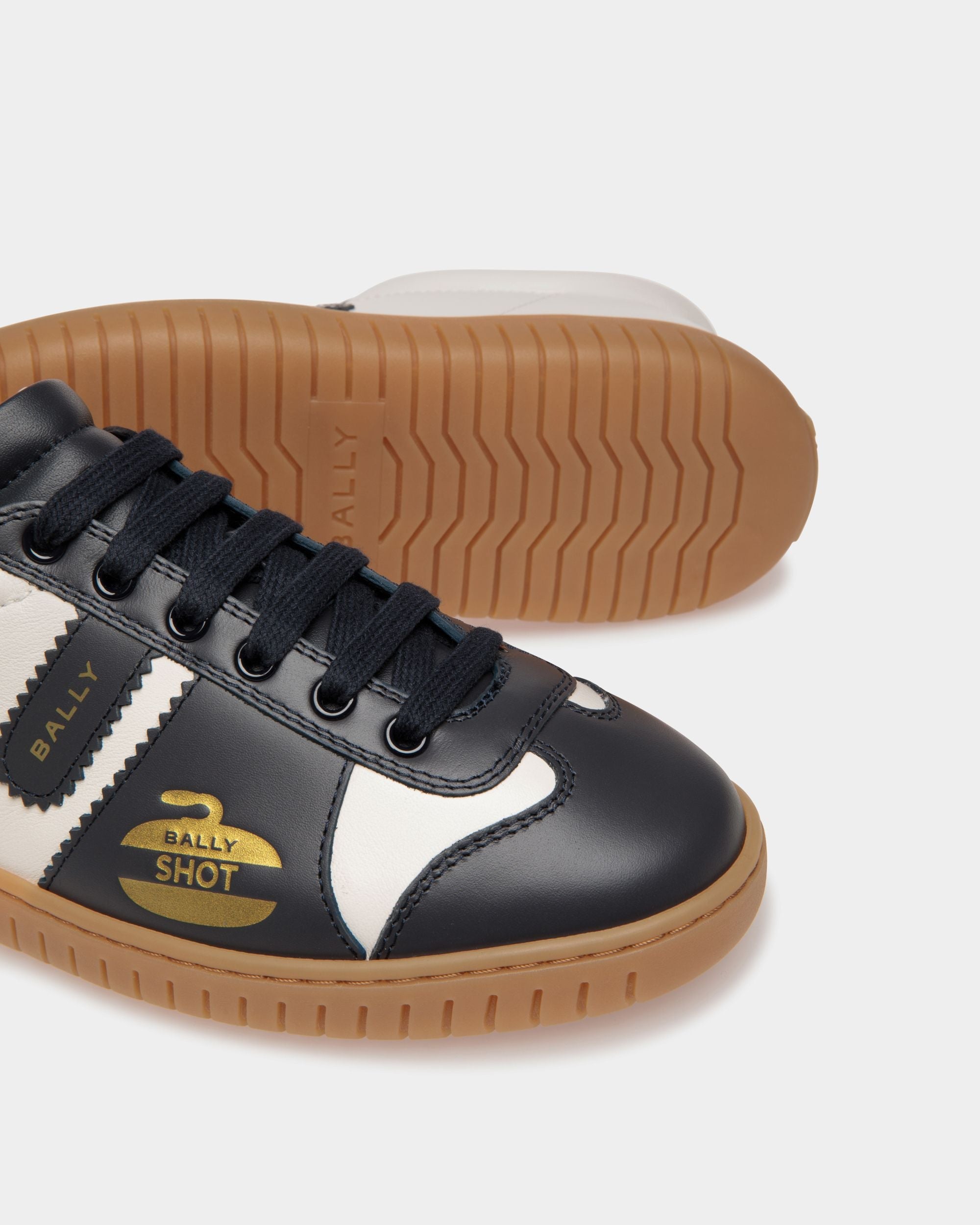 Bally Global - Player Sneaker in Blue And White Leather - Multicolor