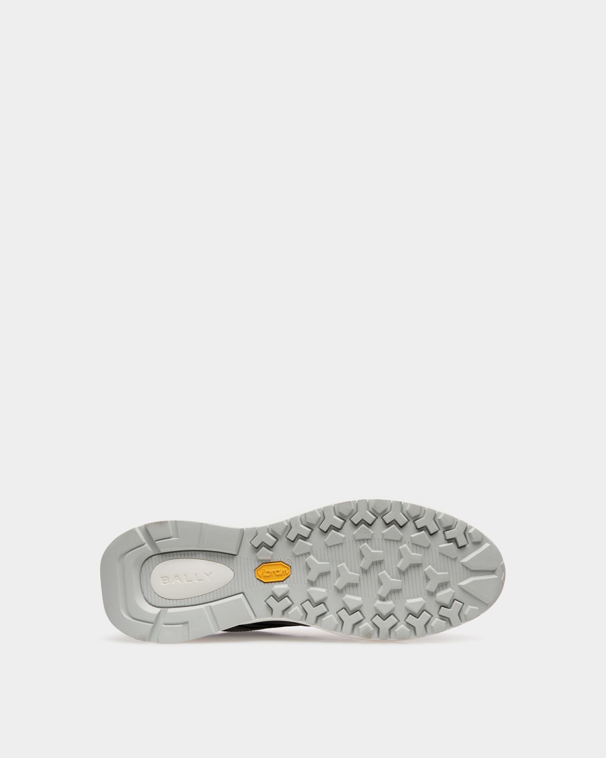 Bally Global - Zapatilla Outline De Piel Y Nailon Negro Y Blanco - Negro