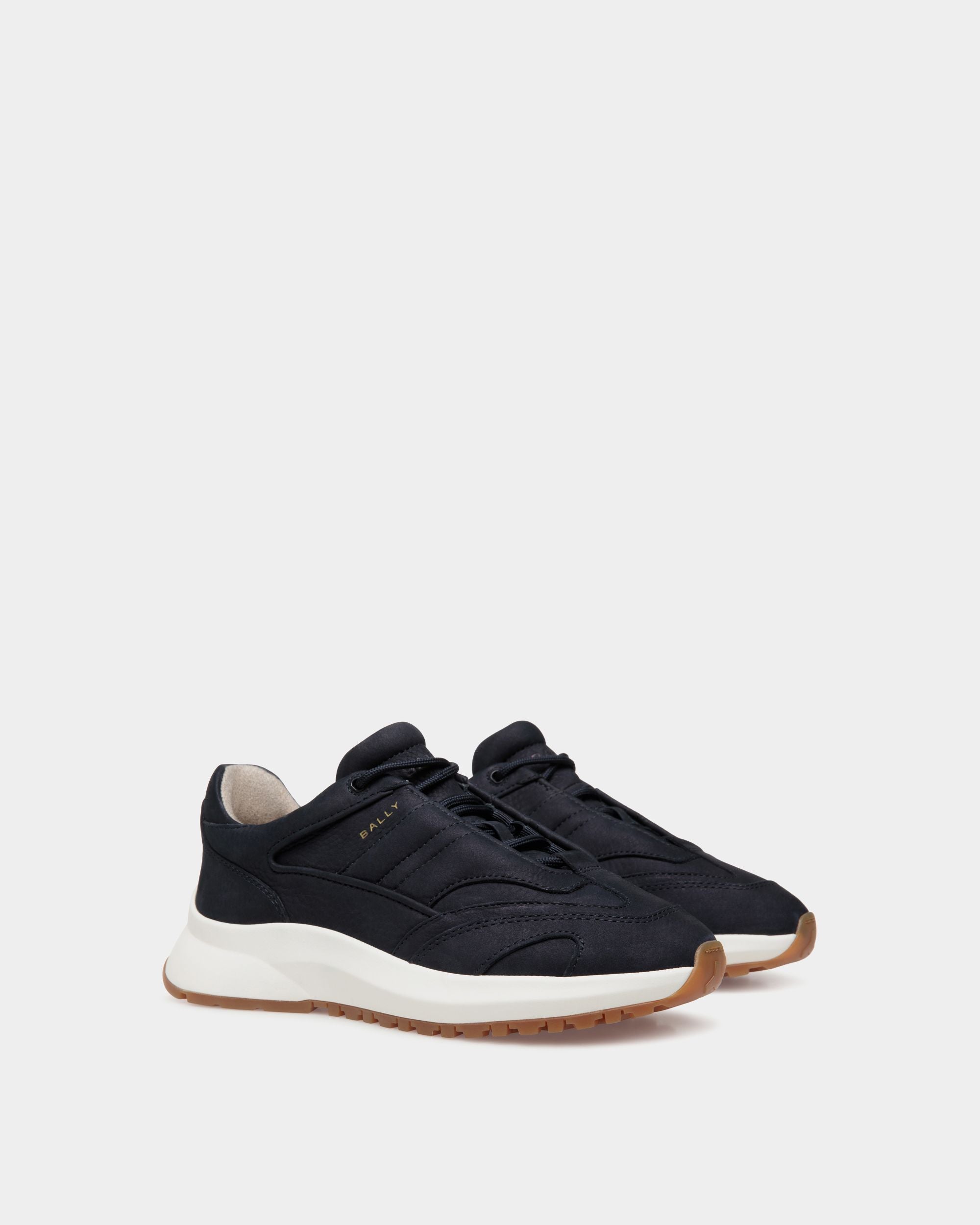 Bally Global - Outline Sneaker in Navy Blue Nubuck Leather - Blue