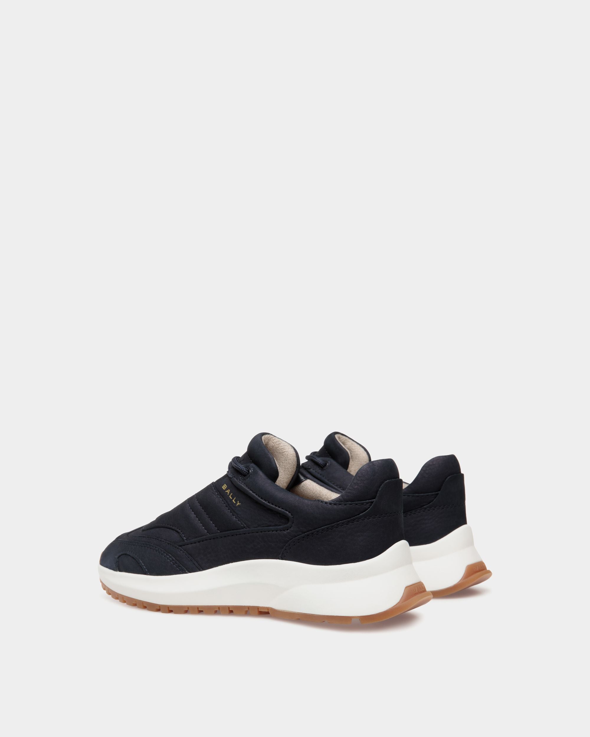Bally Global - Outline Sneaker in Navy Blue Nubuck Leather - Blue