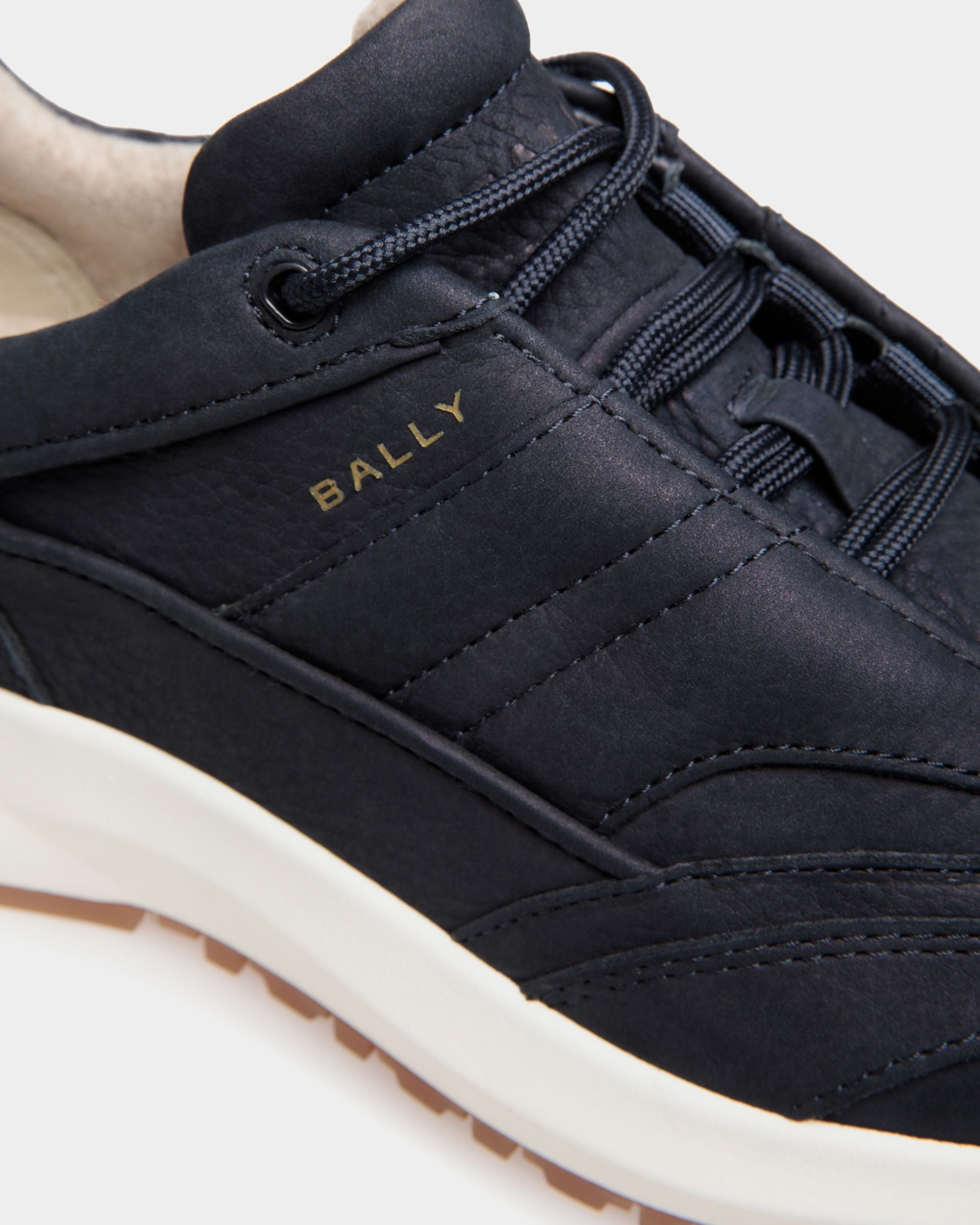 Bally Global - Outline Sneaker in Navy Blue Nubuck Leather - Blue