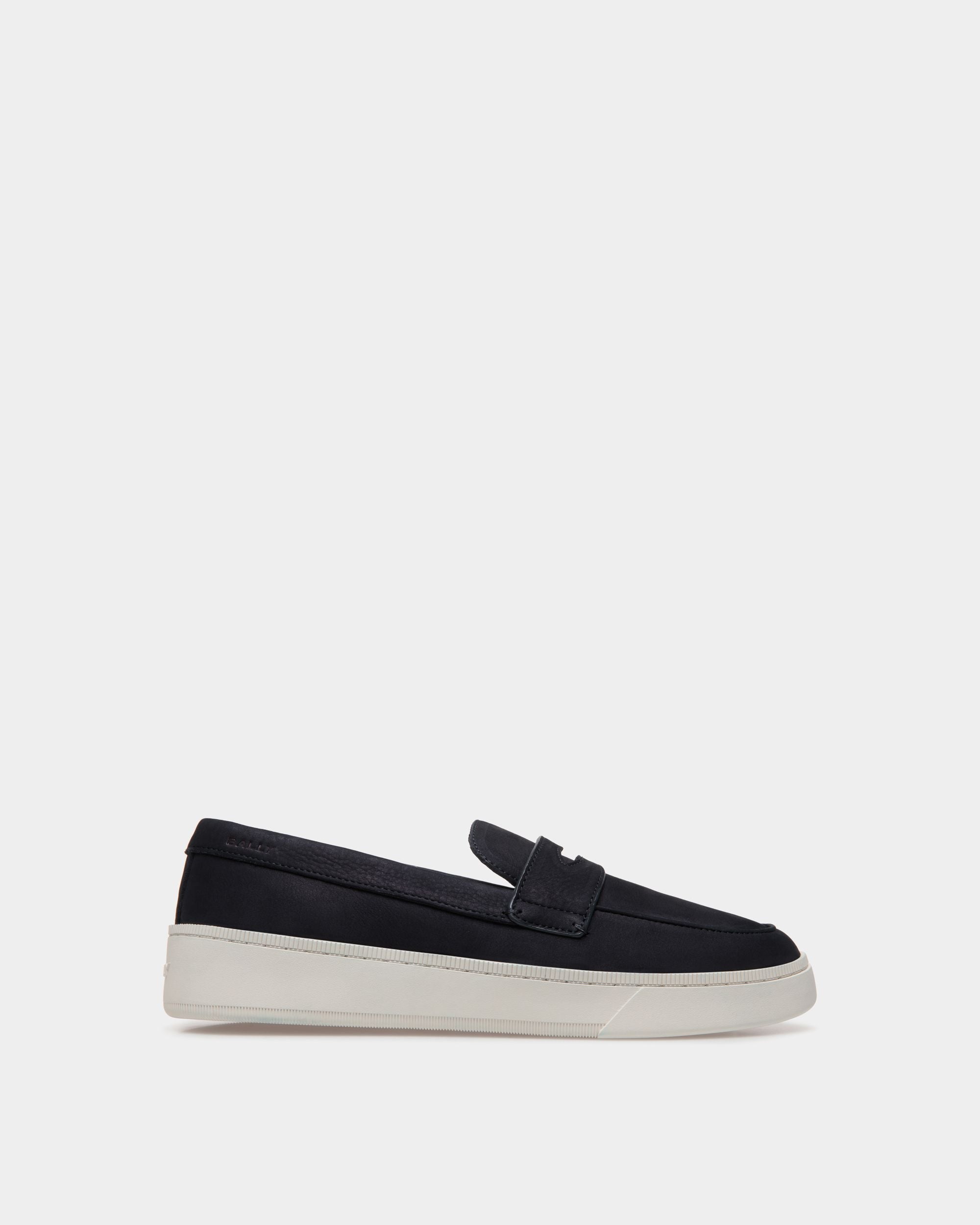 Bally Global - Raise Sneaker in Navy Blue Nubuck Leather - Bleu