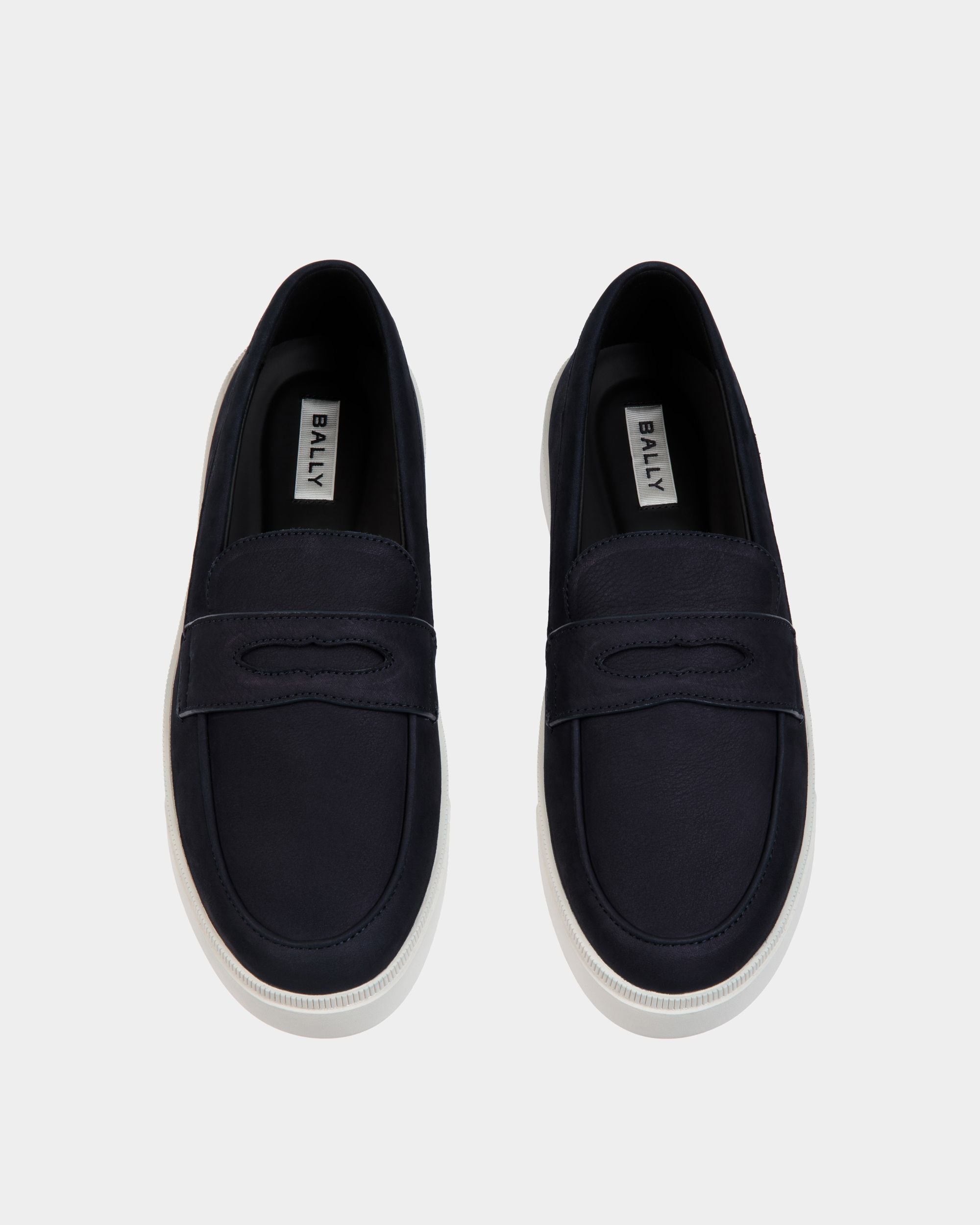 Bally Global - Raise Sneaker in Navy Blue Nubuck Leather - Azul