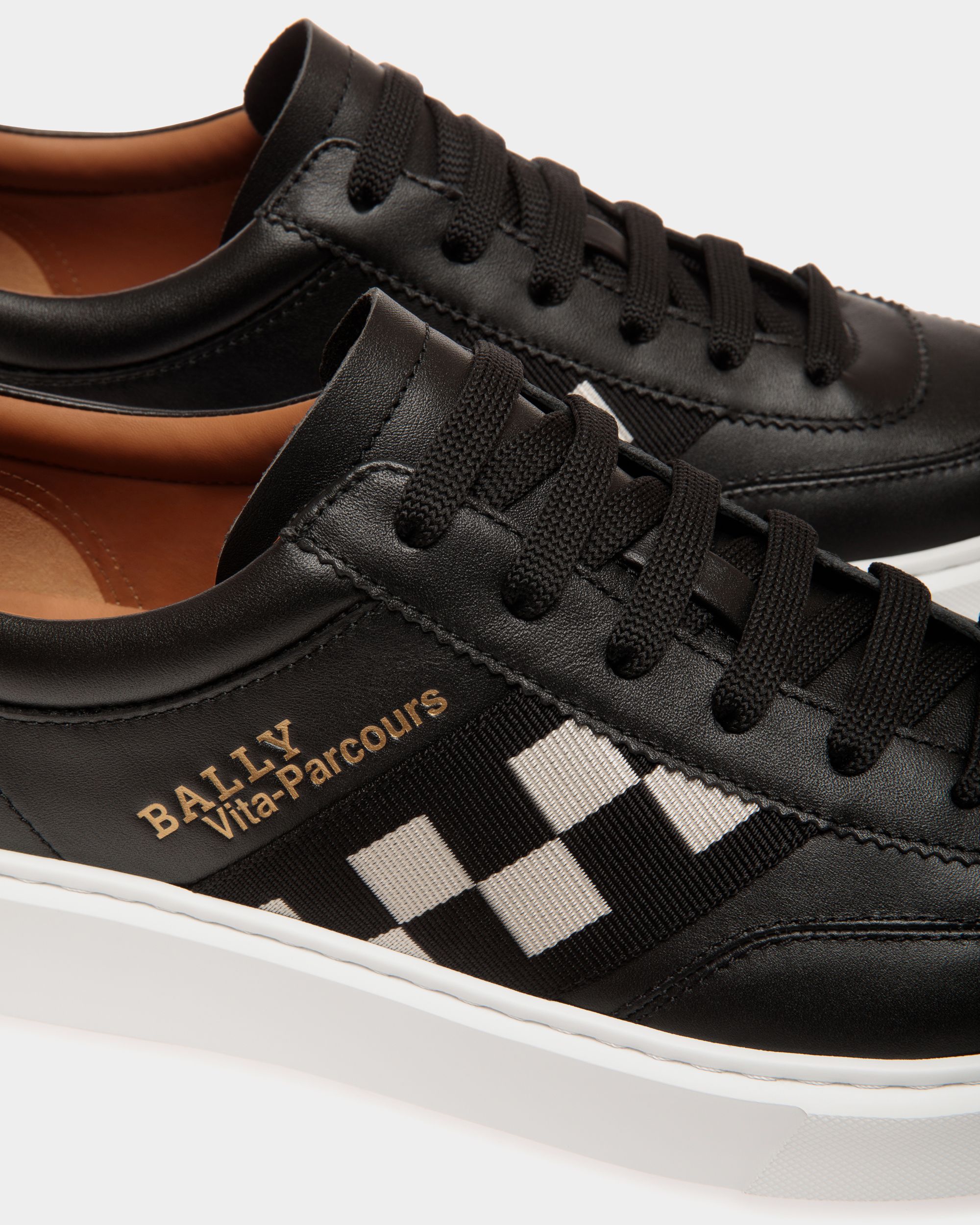 Bally Global - Zapatilla De Piel Negra - Negro