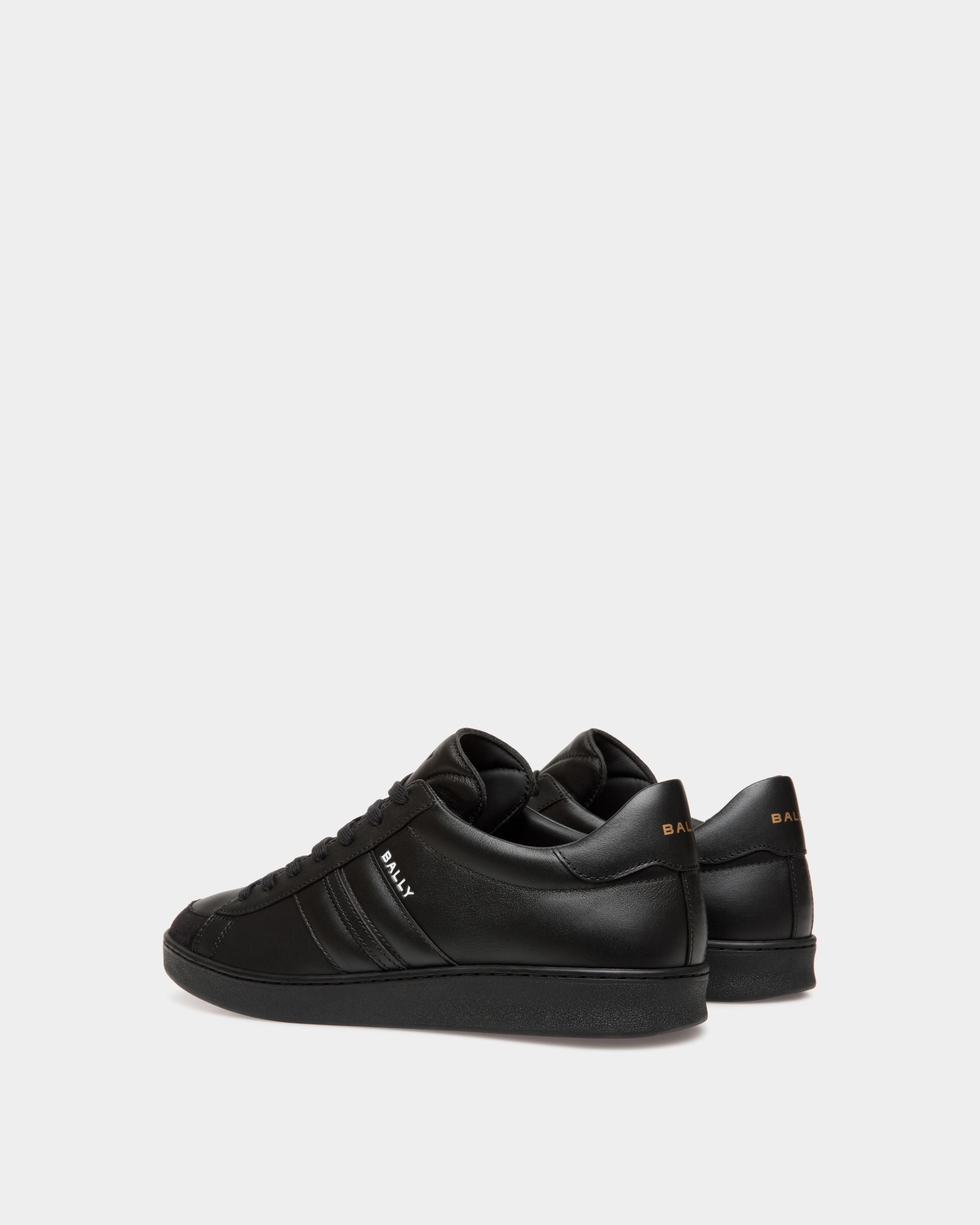 Bally Global - Sneaker Tennis En Cuir Noir - Noir