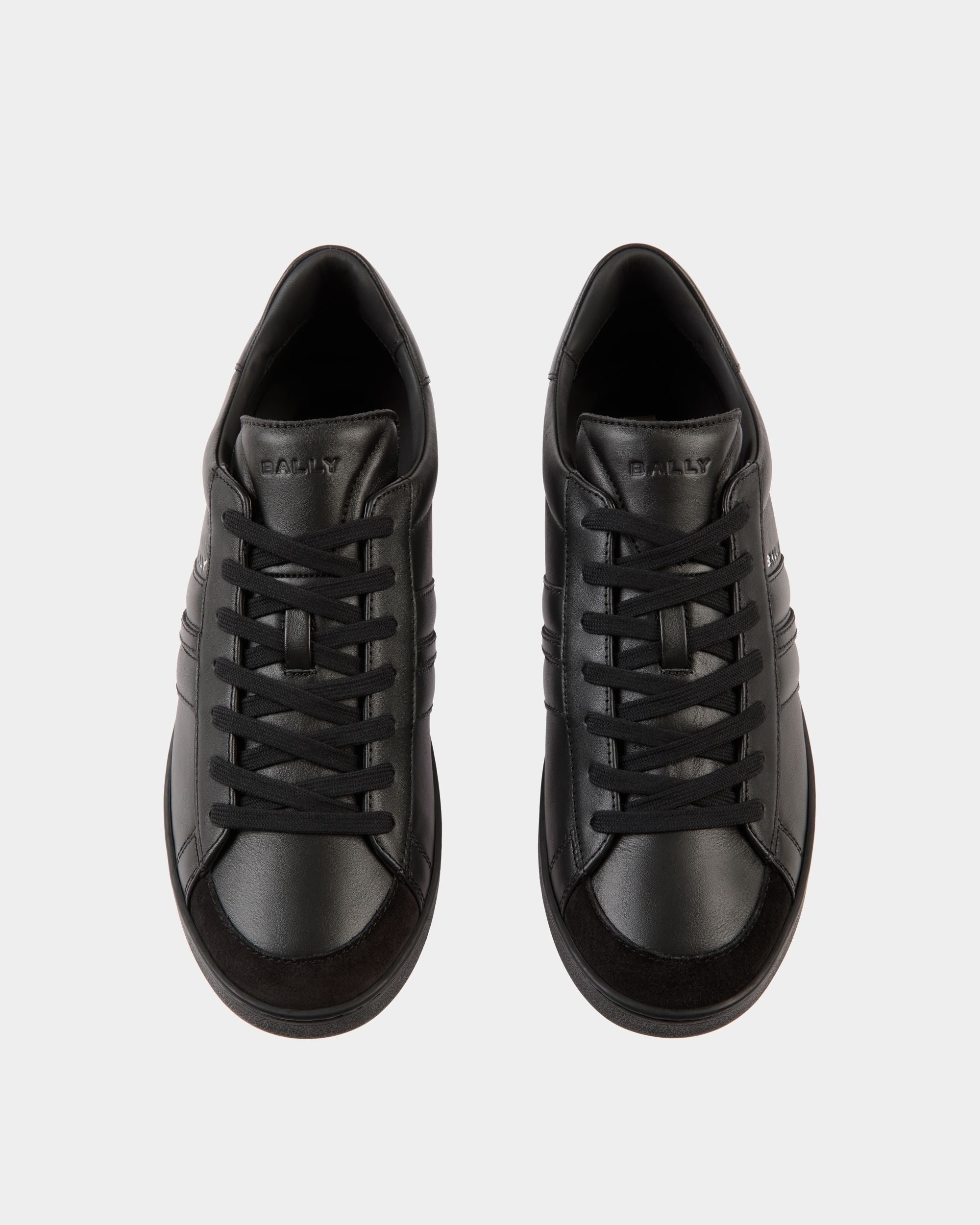 Bally Global - Sneaker Tennis En Cuir Noir - Noir