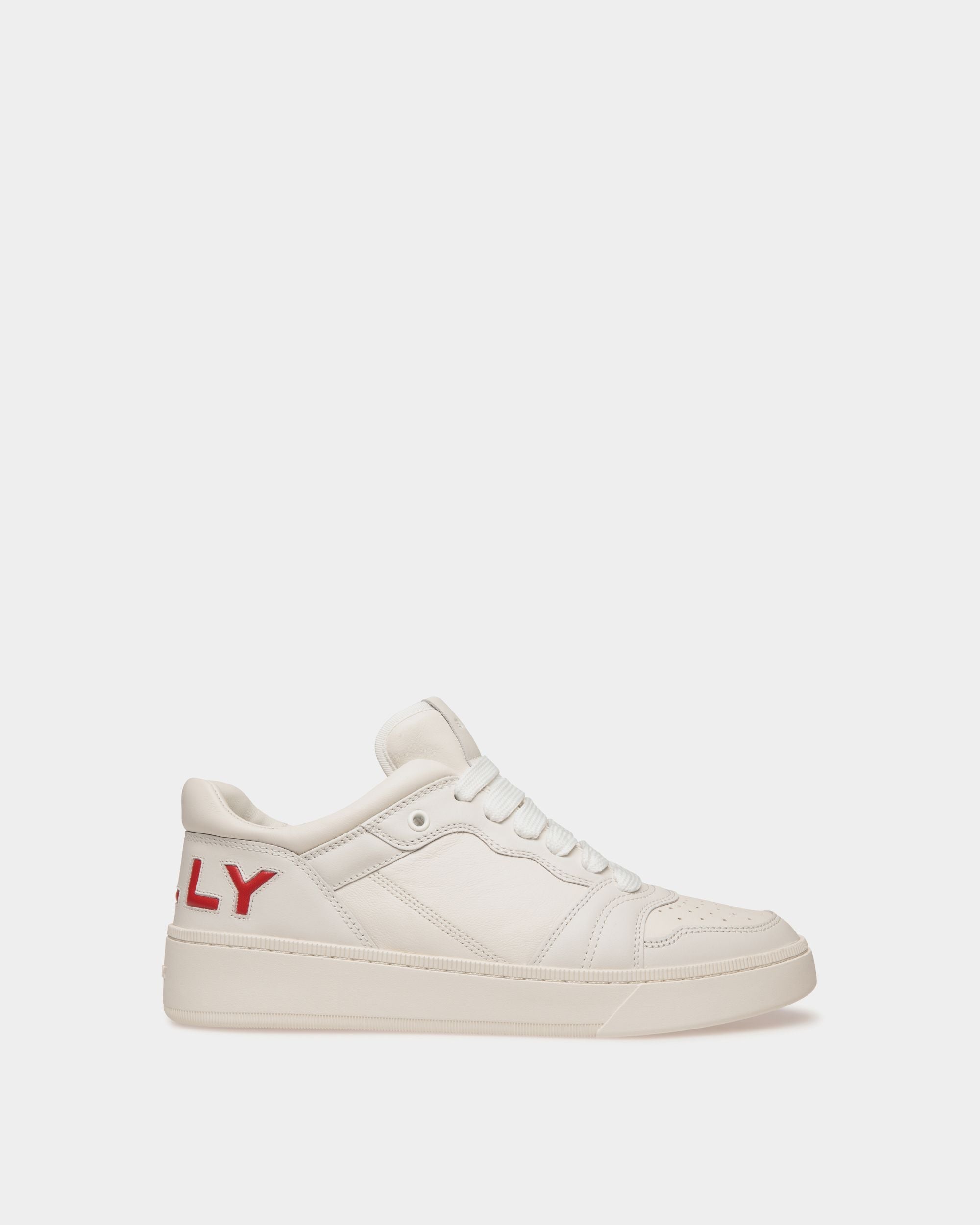 Bally Global - Raise Sneaker in White and Candy Red Leather - White