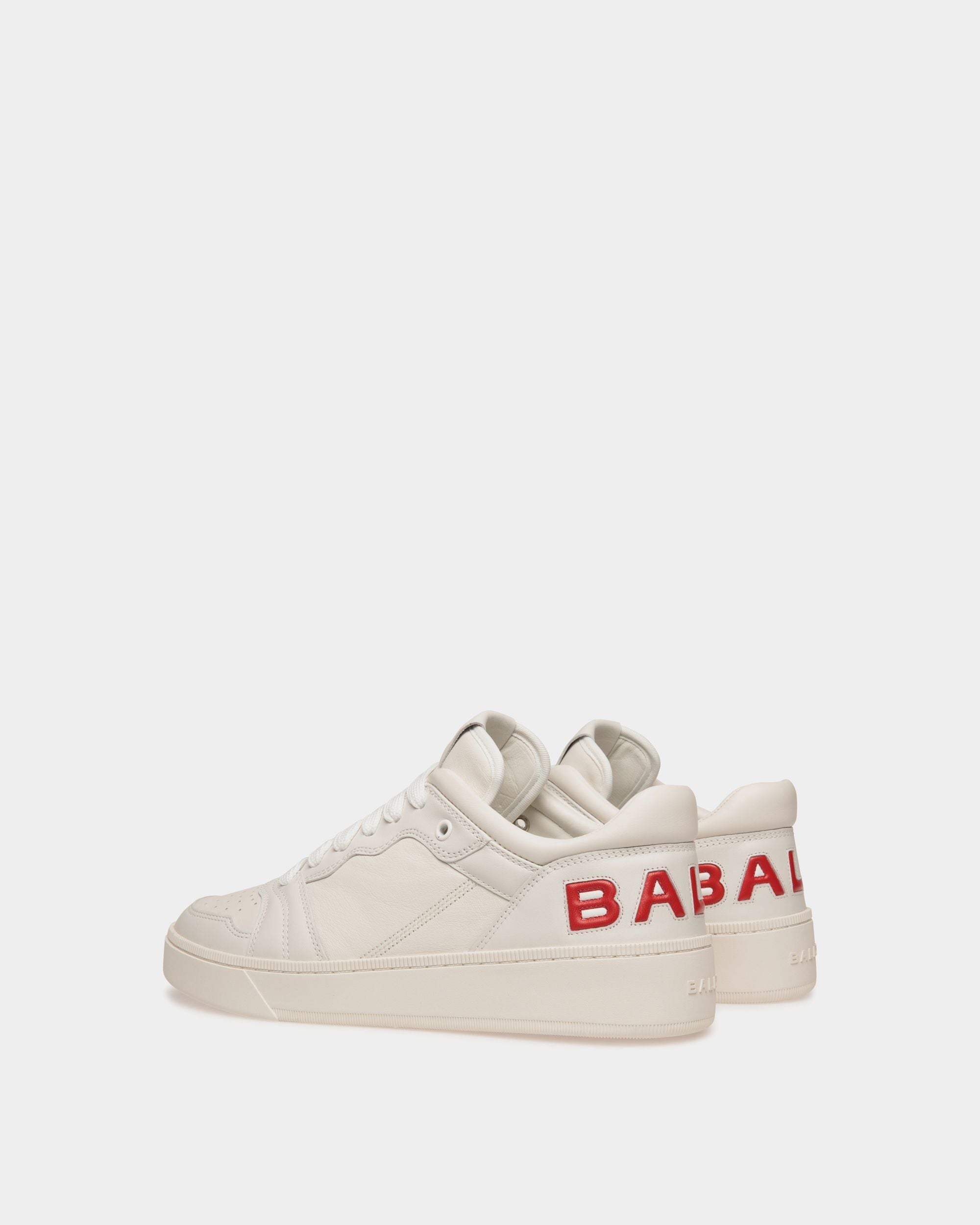 Bally Global - Raise Sneaker in White and Candy Red Leather - White