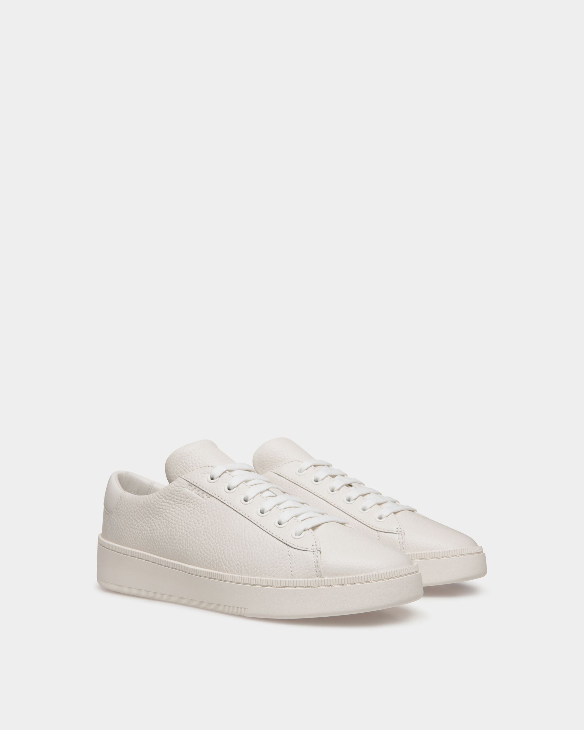 Bally Global - Raise Sneaker In White Grained Leather - White