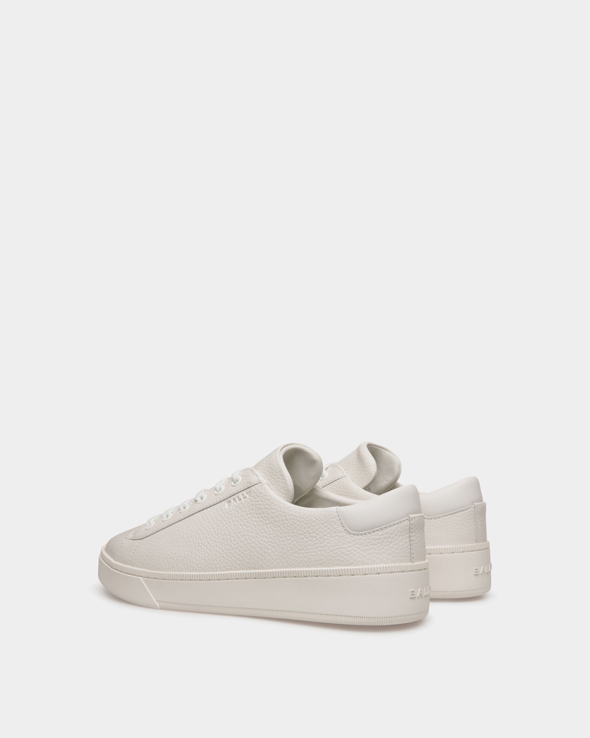 Bally Global - Raise Sneaker In White Grained Leather - White